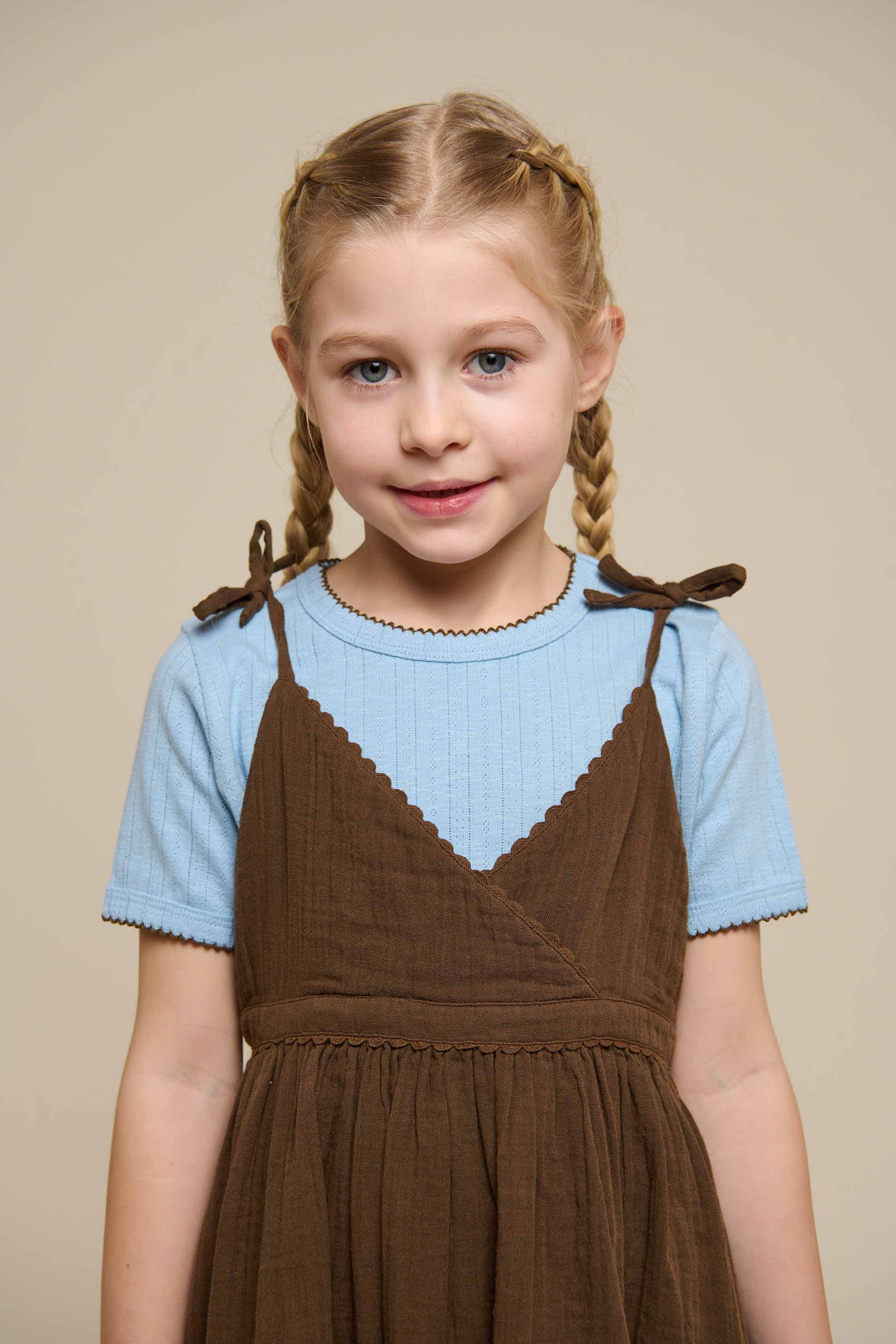 Pointelle T-Shirt mit Kontrast-Picot - Tween - Powder Blue | 101286 Drew - Image 5