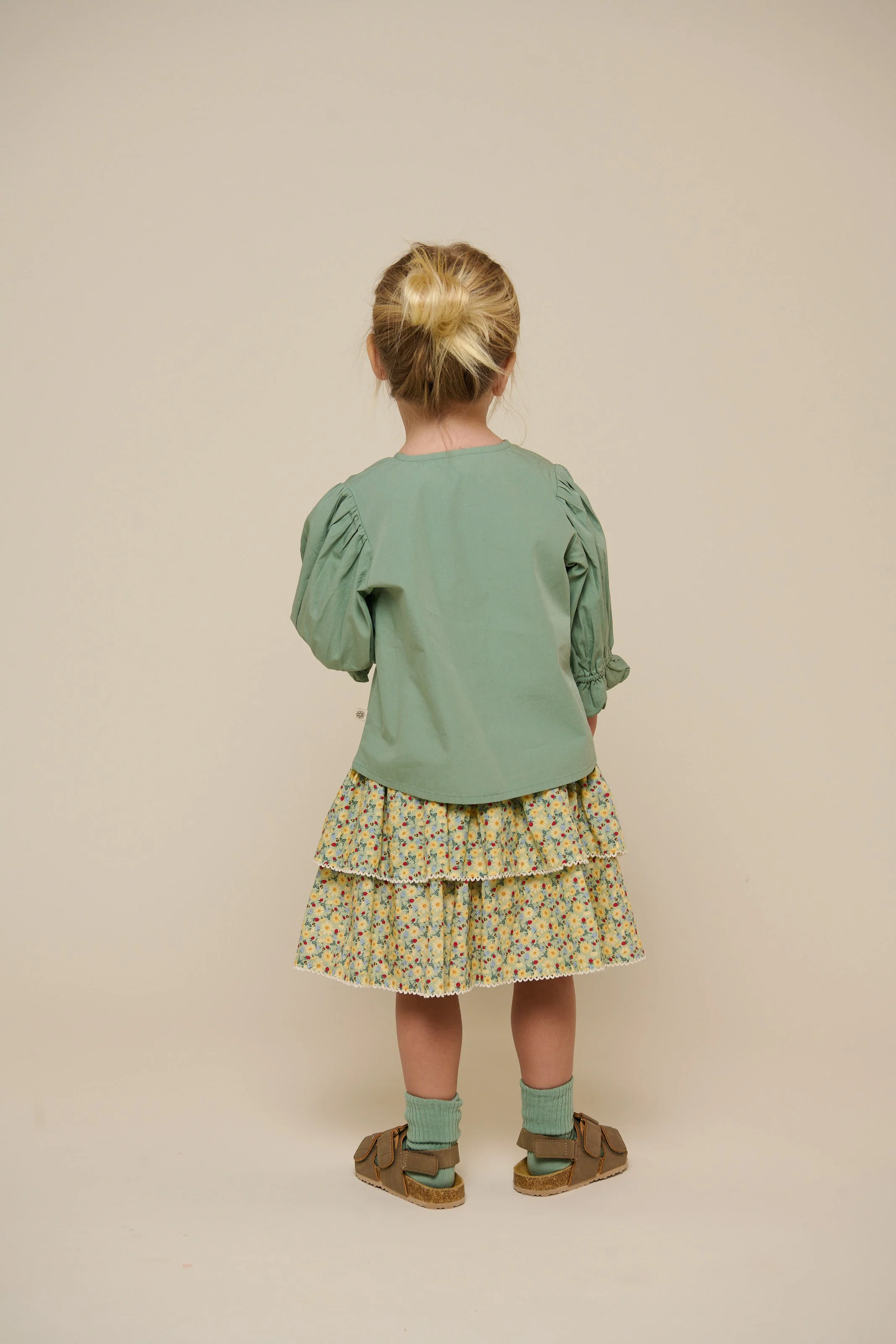 Popelinebluse mit Muschelkante - Kids - Dusty Green | 101047 Joy - Image 5