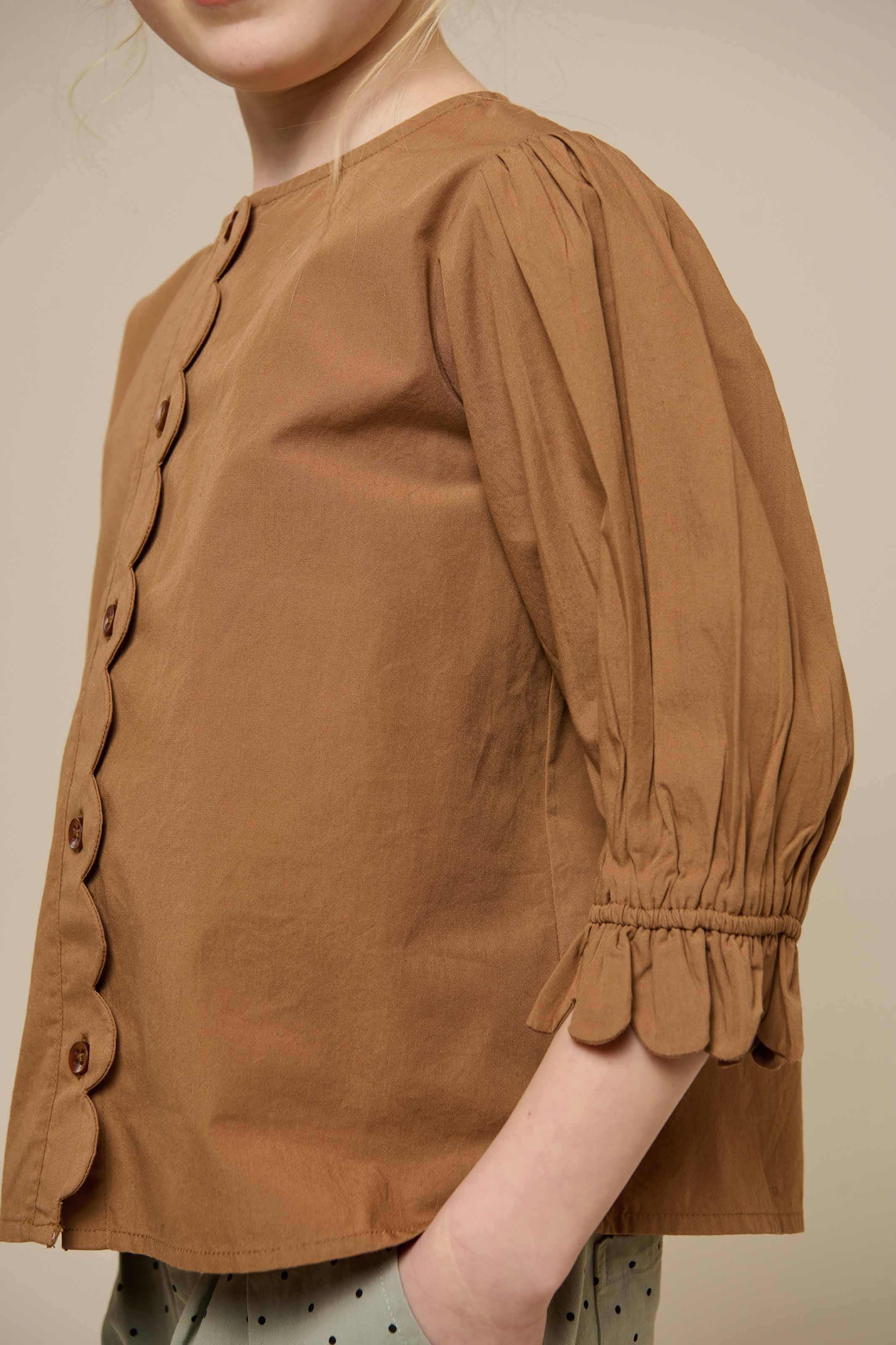 Popelinebluse mit Muschelkante - Tween - Coconut | 101077 Joy - Image 4