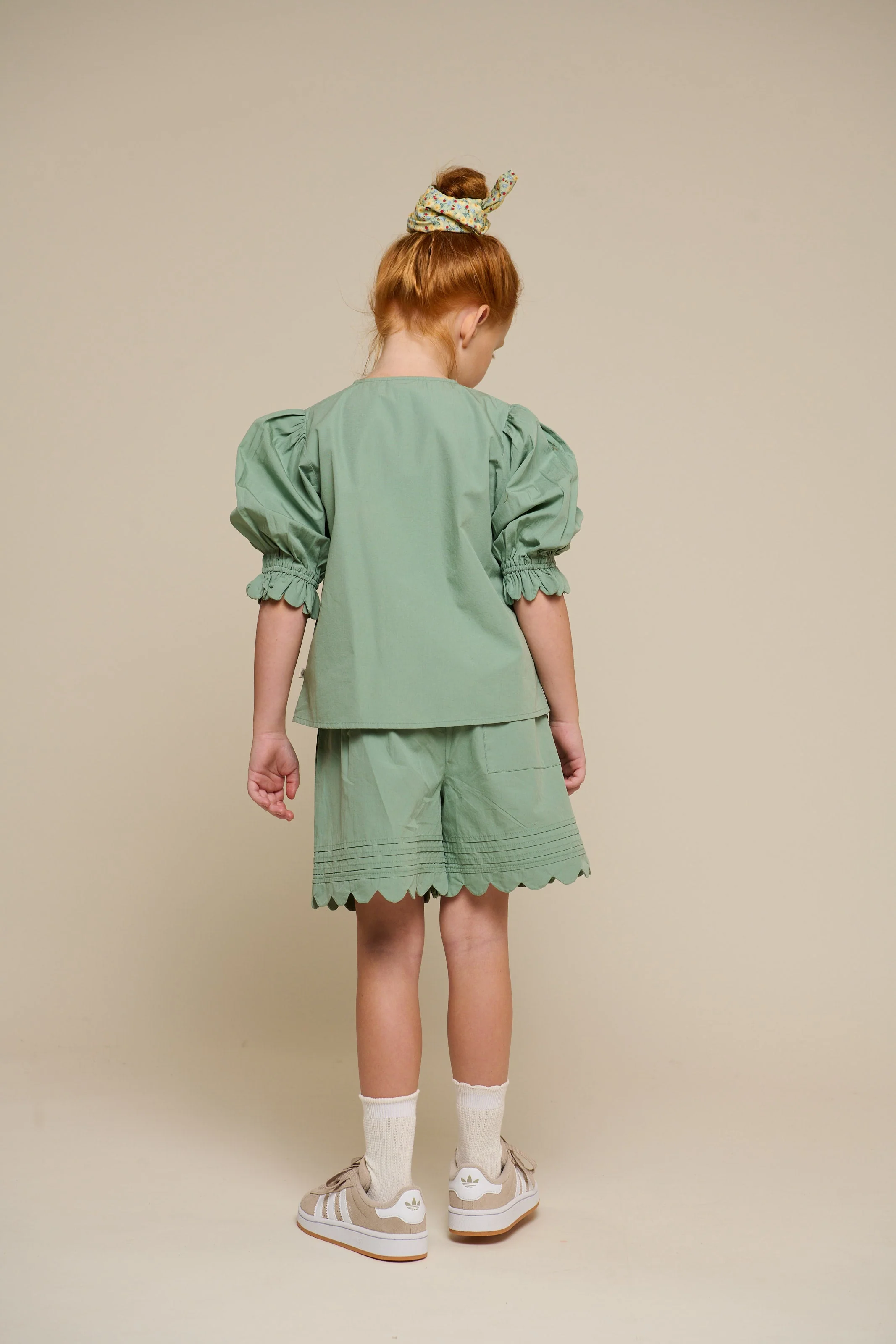 Popelinebluse mit Muschelkante - Tween - Dusty Green | 101078 Joy - Image 5