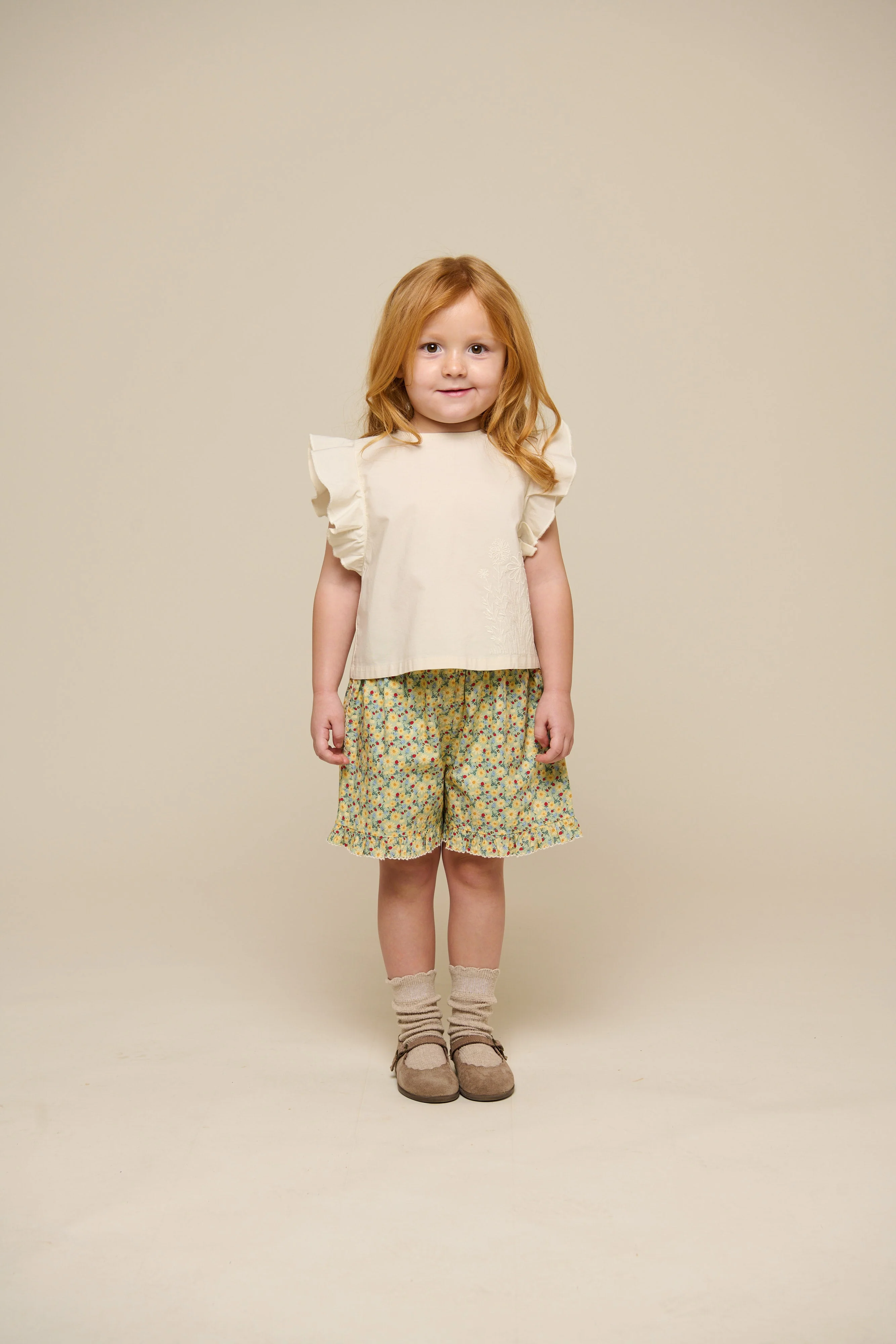 Popelinebluse mit Stickerei - Kids - Offwhite | 101043 Barbara - Image 2