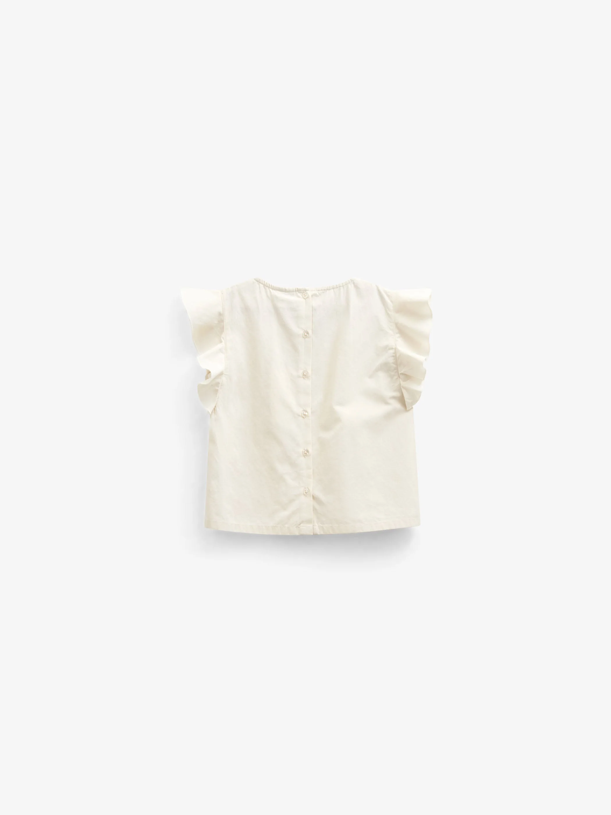 Popelinebluse mit Stickerei - Kids - Offwhite | 101043 Barbara - Image 3