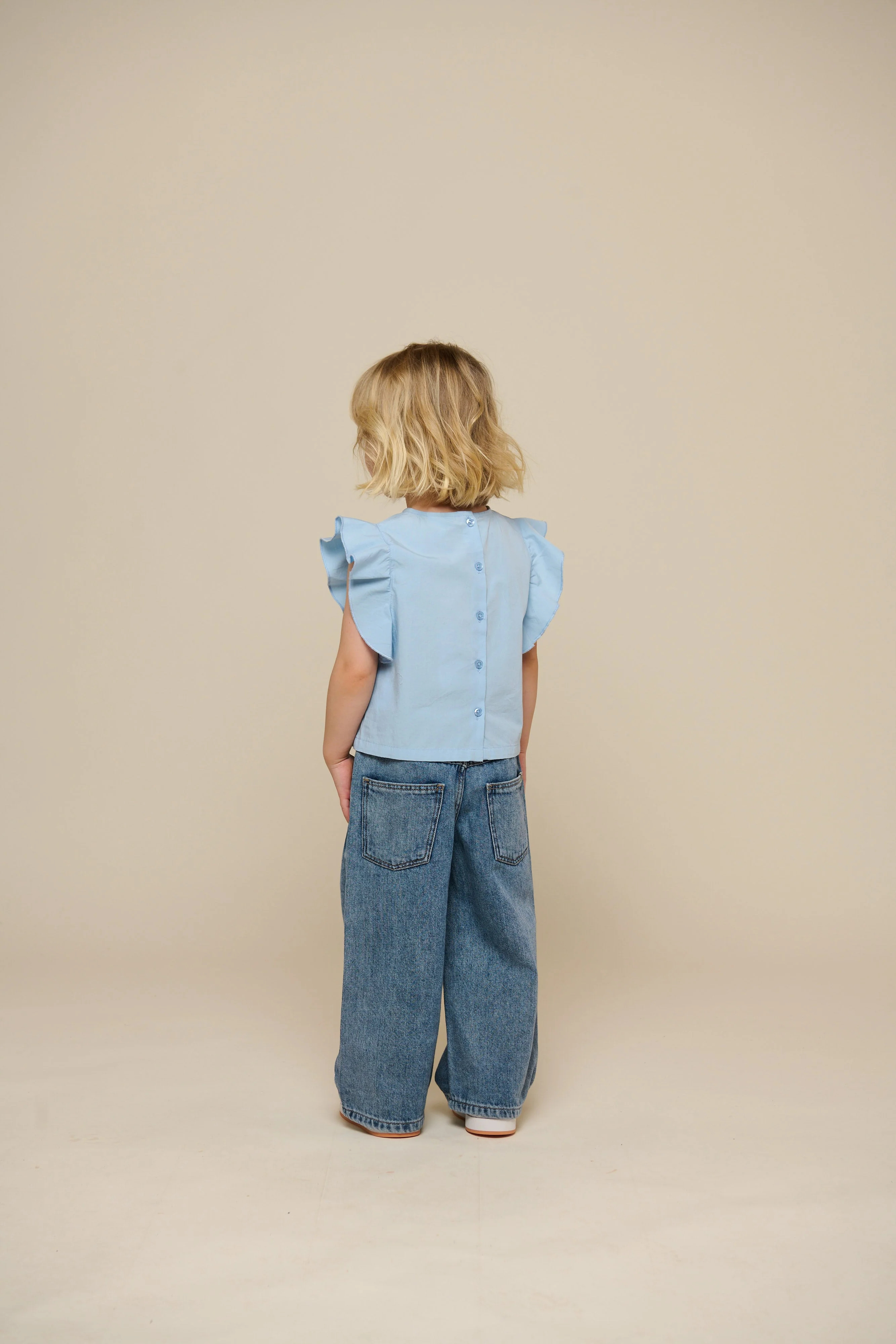 Popelinebluse mit Stickerei - Kids - Powder Blue | 101042 Barbara - Image 5