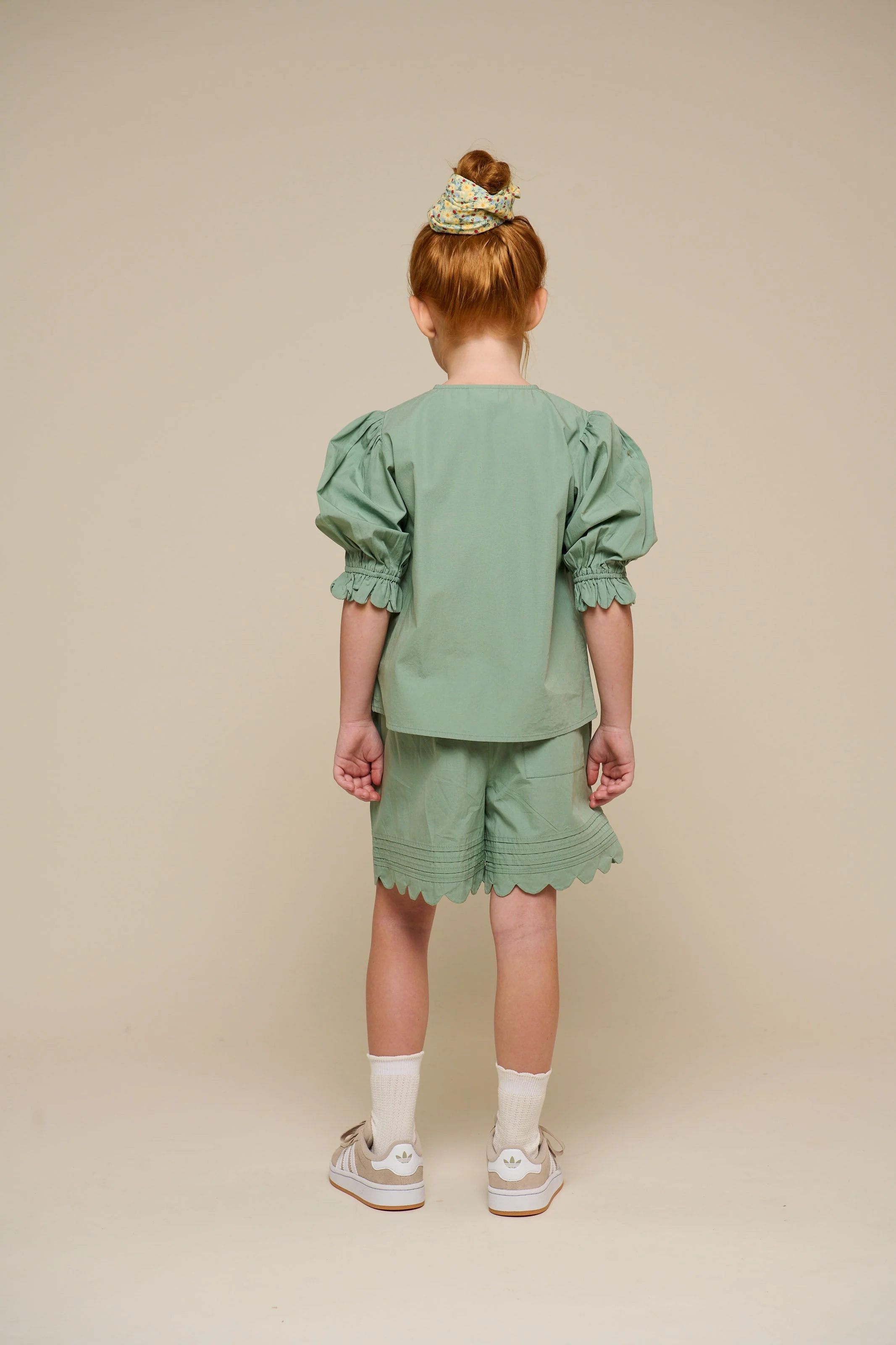 Popelineshorts mit Muschelkante - Tween - Dusty Green | 101076 Joy - Image 5
