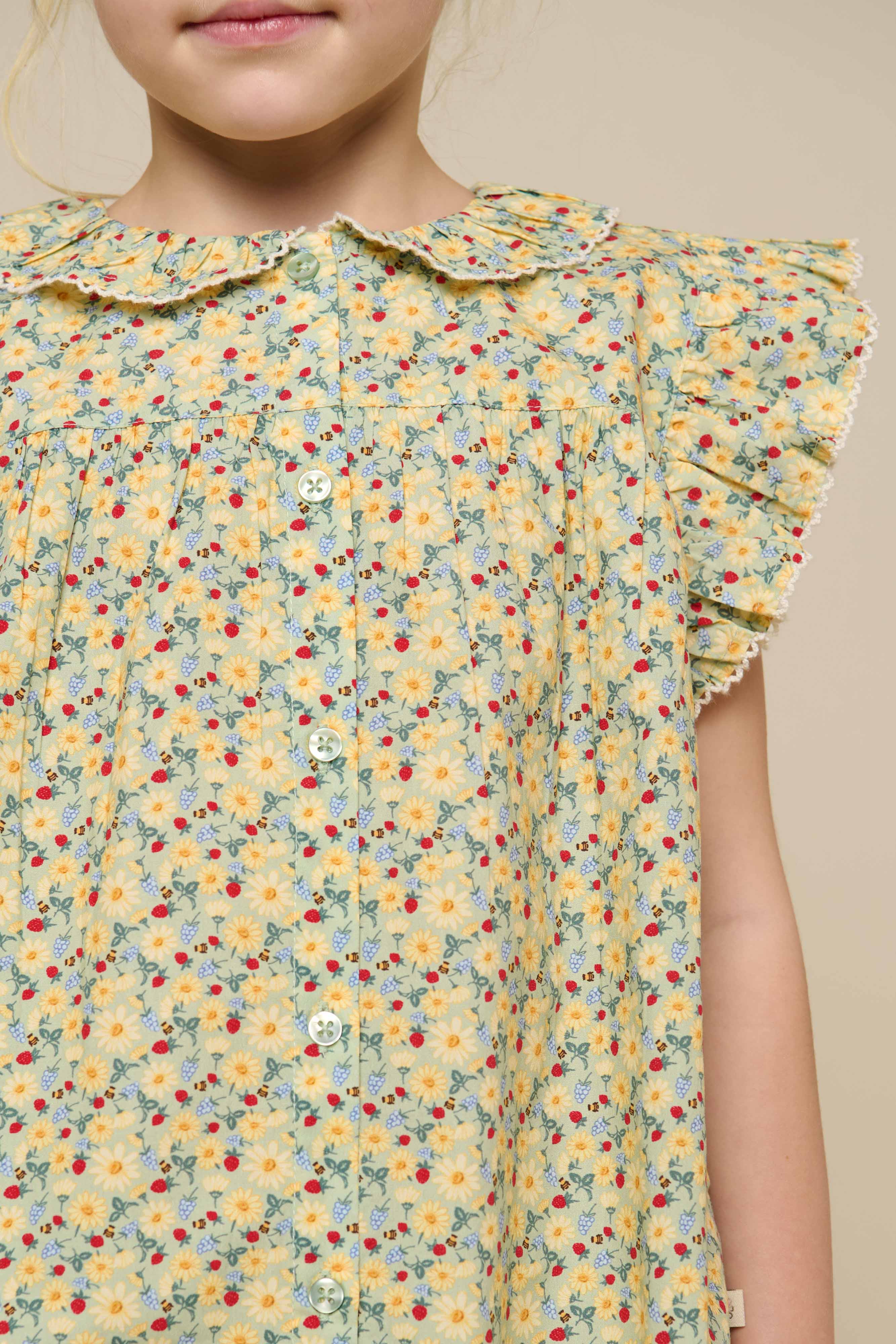Poplin-Rüschentop mit Blumenprint - Tween - Green | 100951 Poppy - Image 4