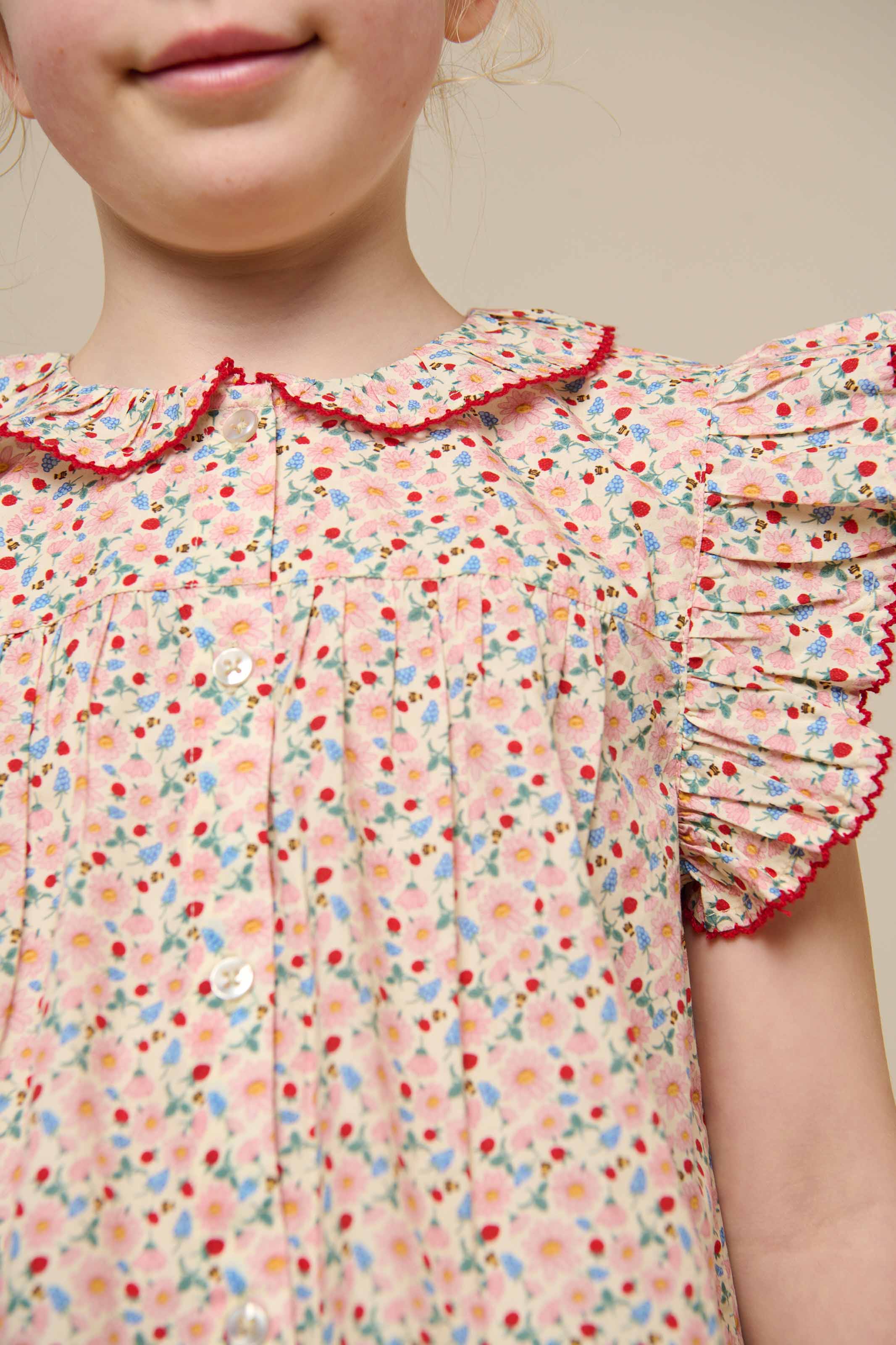 Poplin-Top mit Blumenmuster und Rüsche - Tween - Rose | 100949 Poppy - Image 4