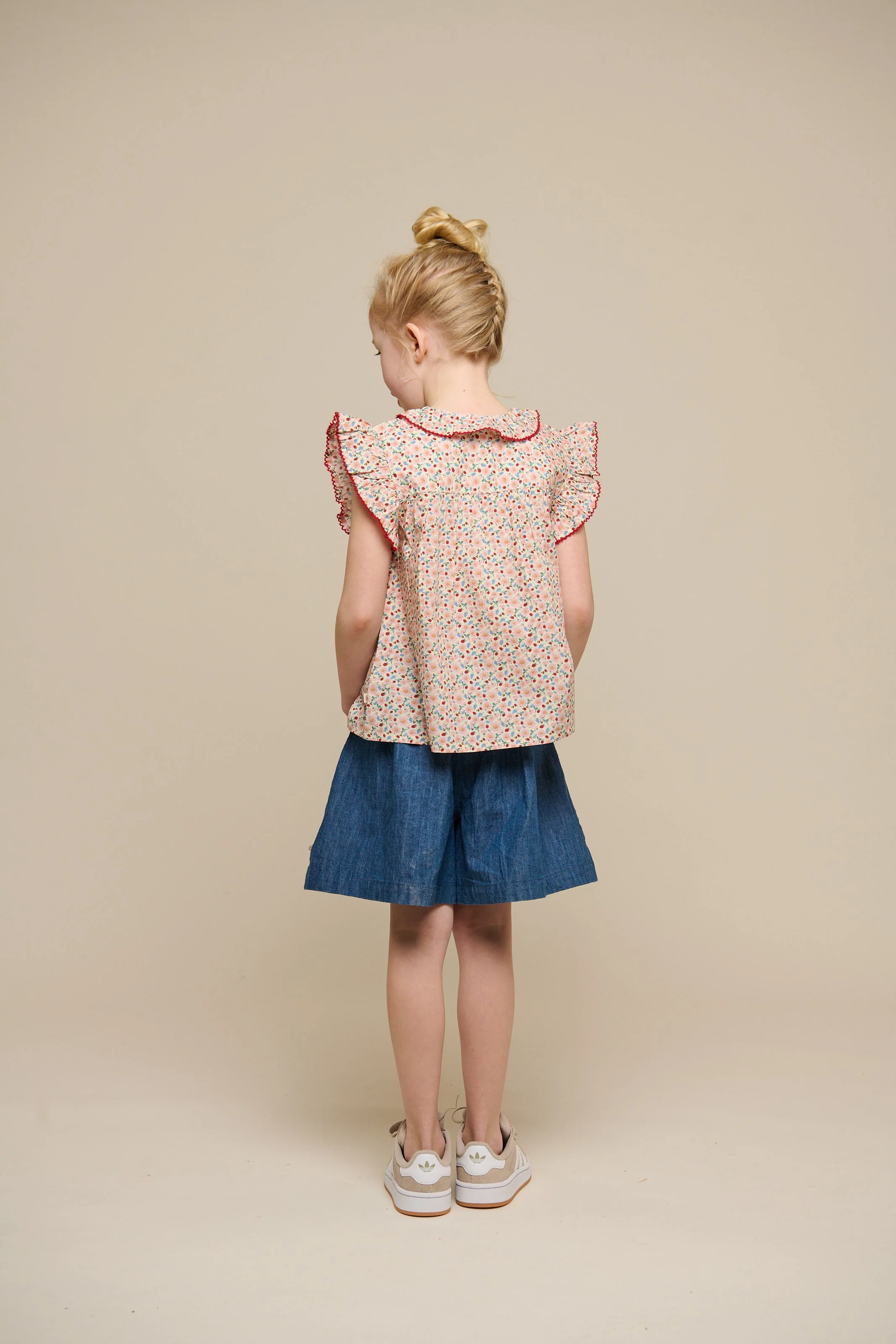 Poplin-Top mit Blumenmuster und Rüsche - Tween - Rose | 100949 Poppy - Image 5