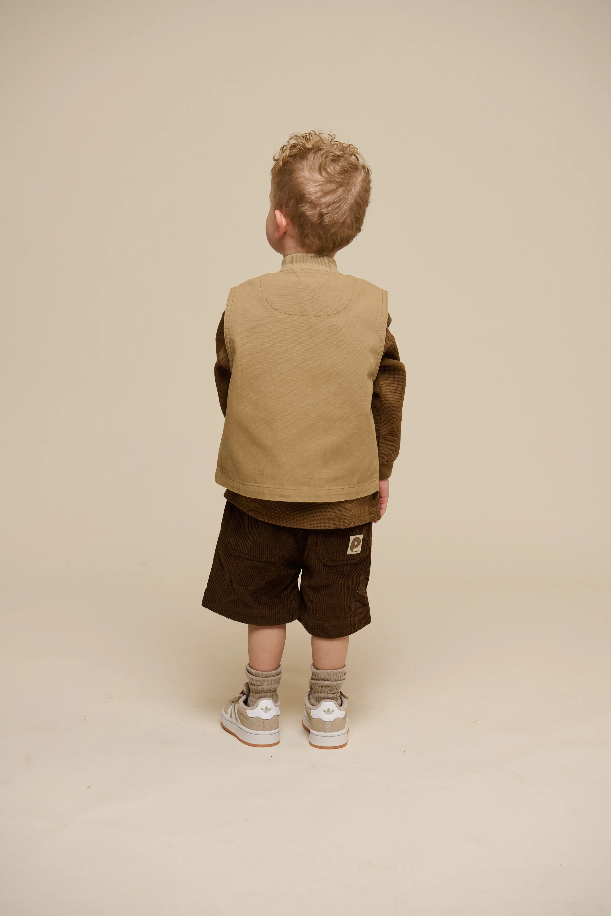 Pull-On Cord Shorts - Kids - Dark Brown | 101104 Tobias - Image 5
