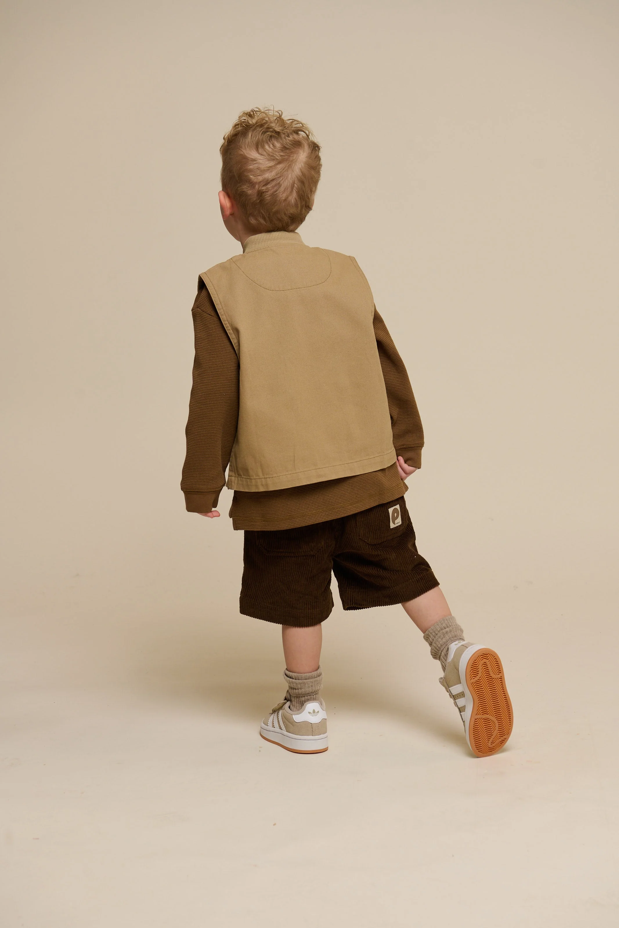 Pull-On Cord Shorts - Kids - Dark Brown | 101104 Tobias - Image 6