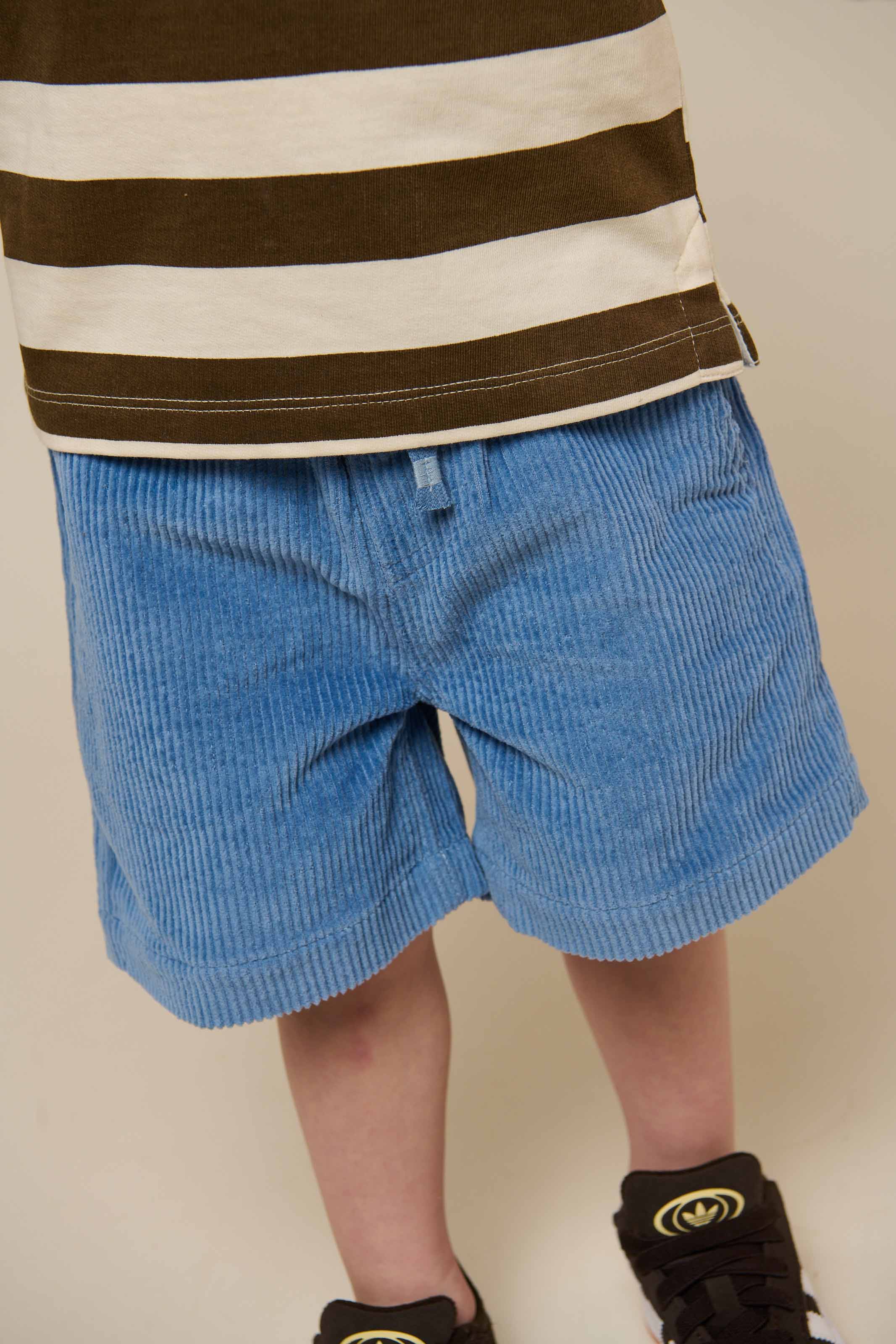 Pull-On Cord Shorts - Kids - Dusty Blue | 101100 Tobias - Image 6