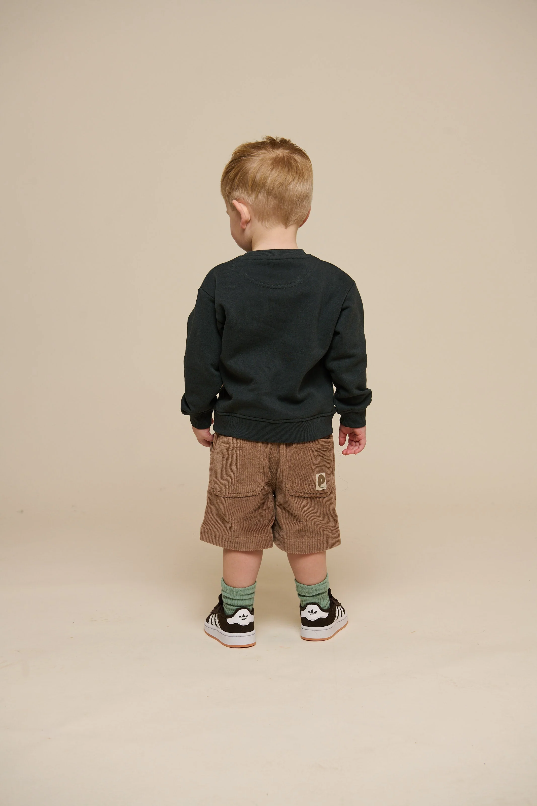 Pull-On Cord Shorts - Kids - Khaki | 101102 Tobias - Image 5