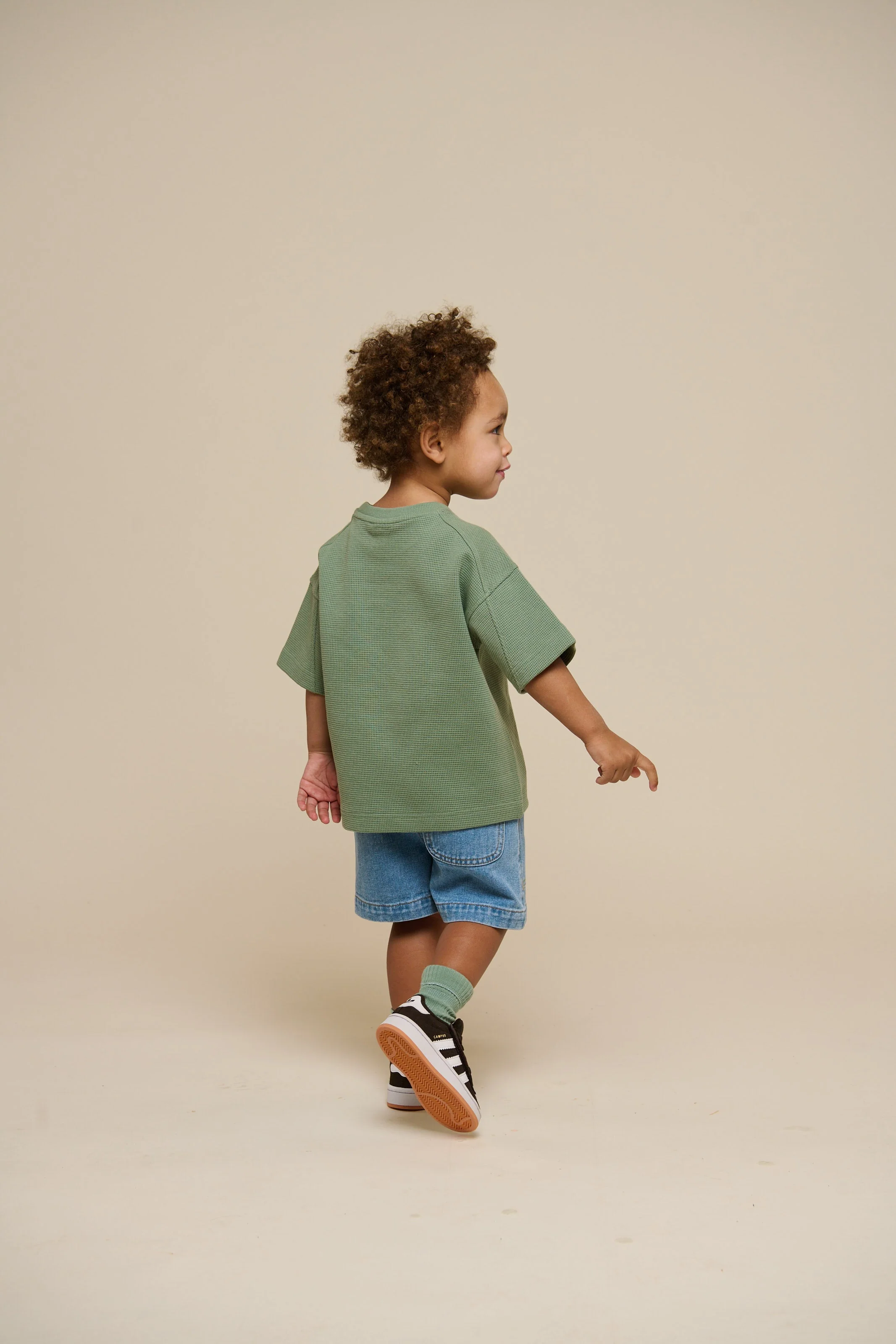 Pull-on Denim Shorts - Kids - Light Blue Denim | 101026 Gavin - Image 5