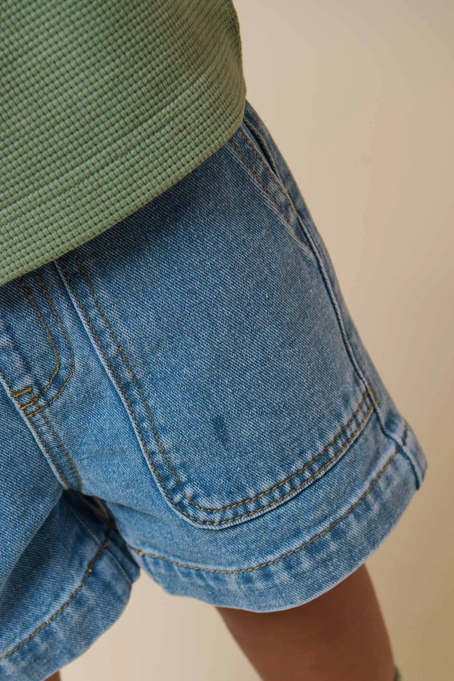 Pull-on Denim Shorts - Tween - Light Blue Denim | 101027 Gavin - Image 4