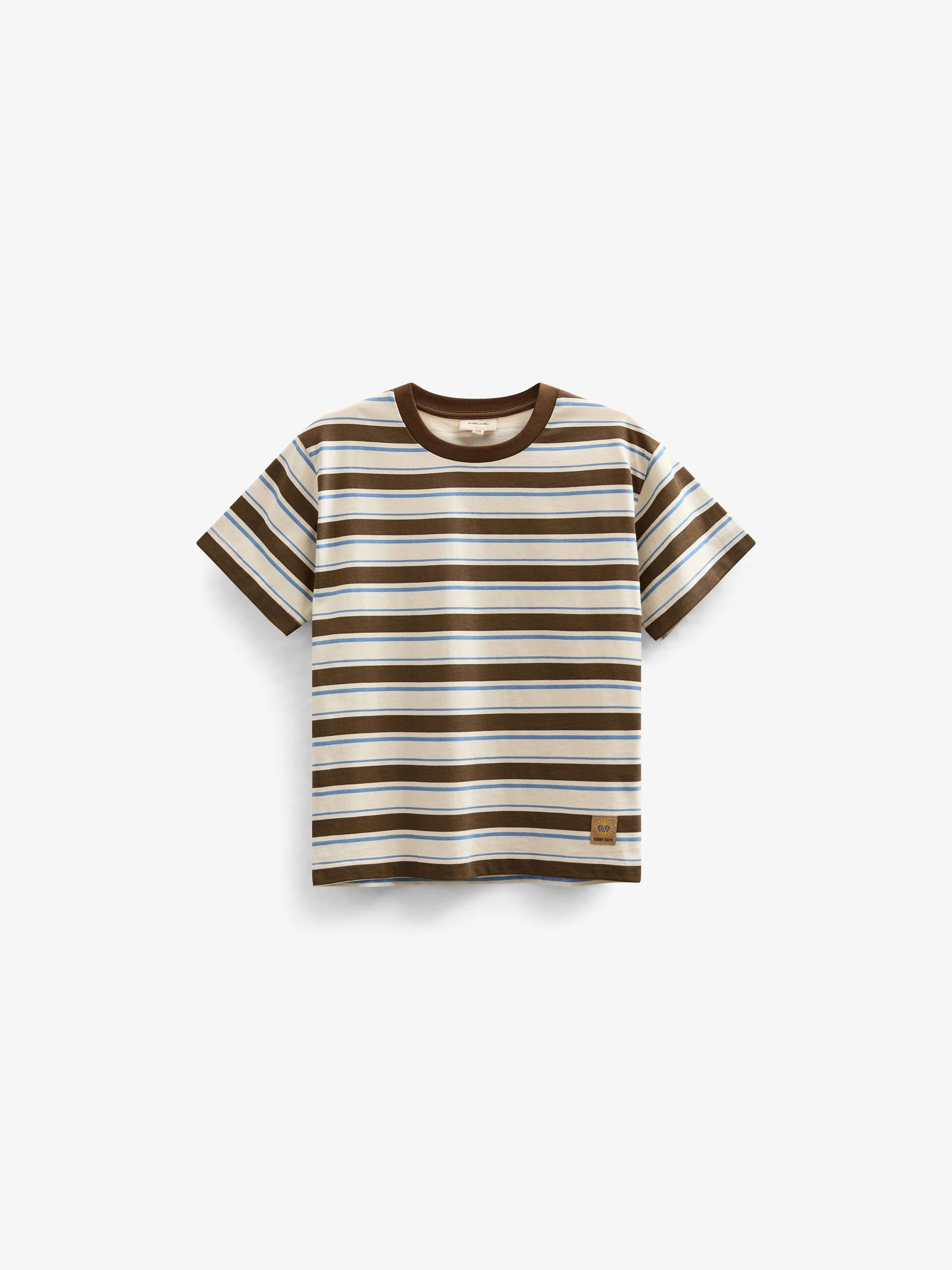 Retro Striped T-shirt - Tween - Dark Brown | 101274 Steven