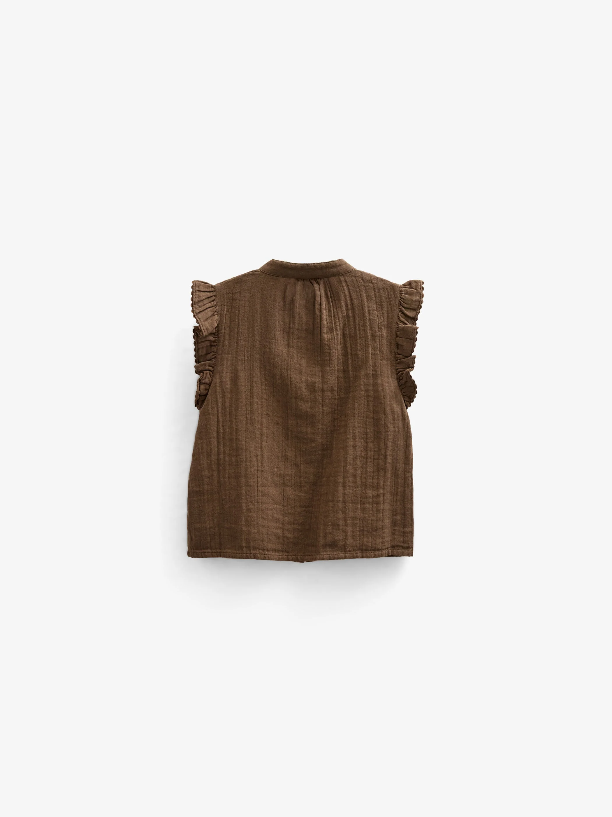Ärmelloses Top aus Gaze - Kids - Dark Brown | 100928 Jasmine - Image 3