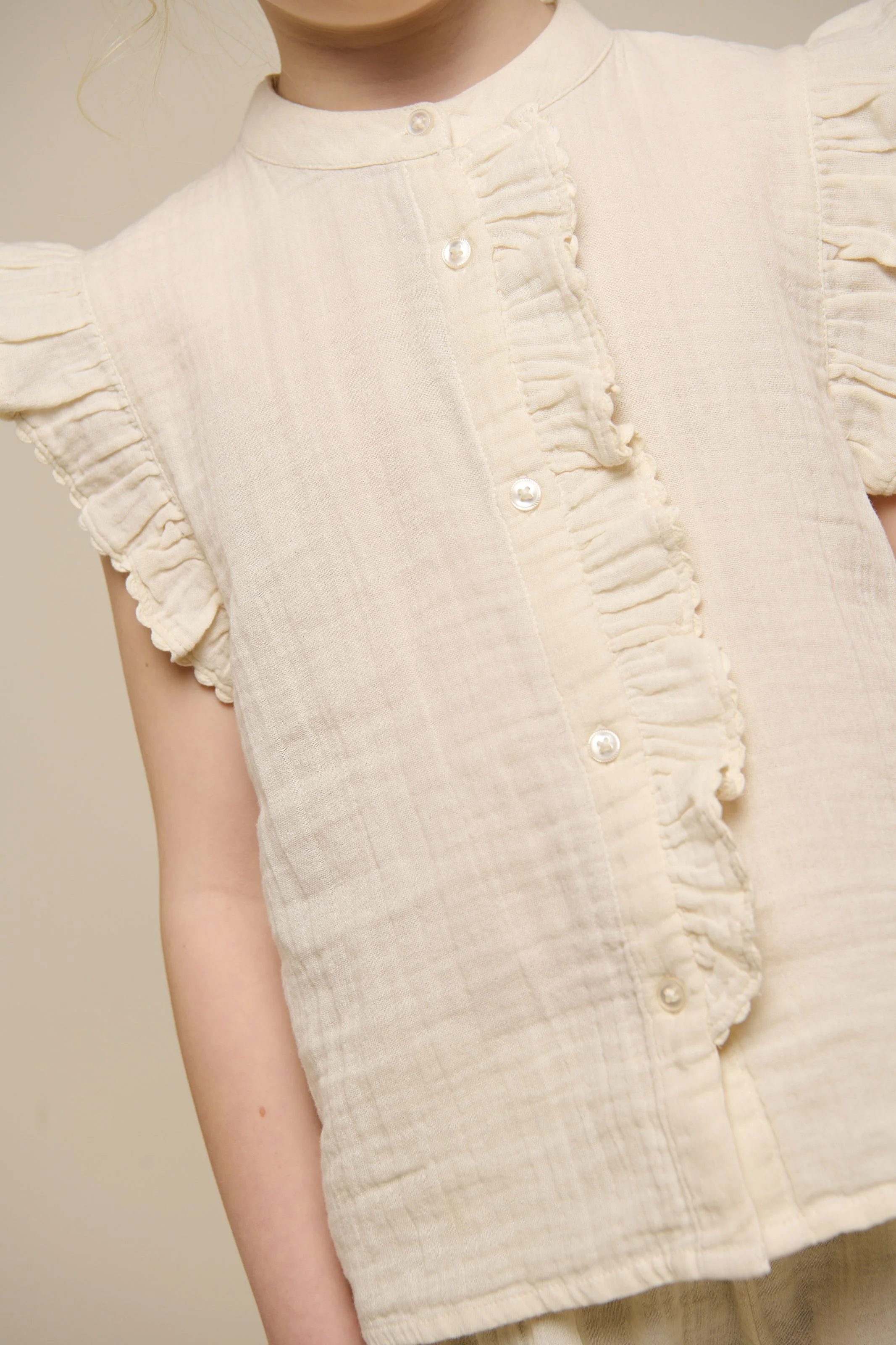 Ärmelloses Top aus Gaze - Tween - Off White | 100931 Jasmine - Image 4