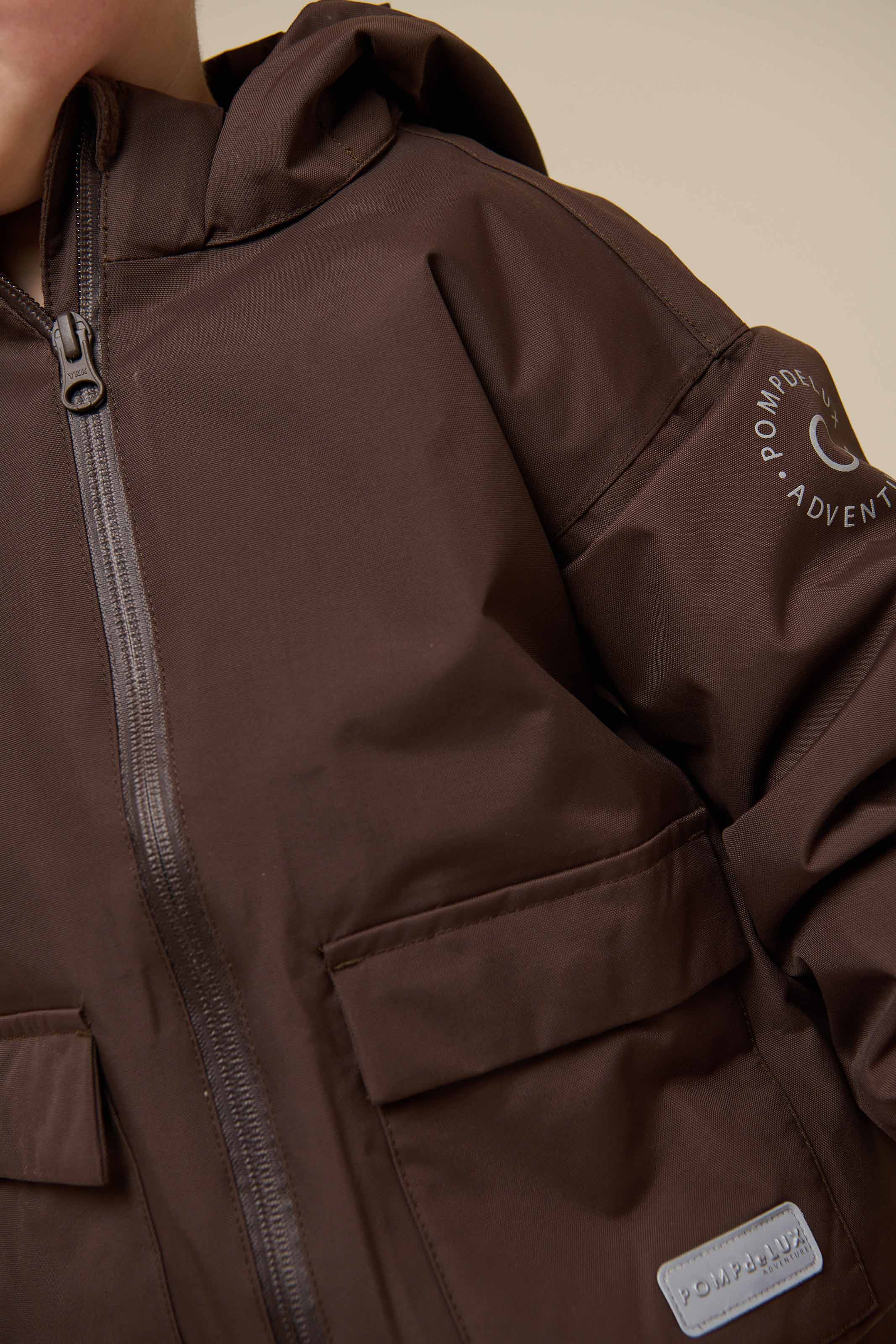 Shell Jacke mit Path-Tasche - Kids - Chocolate | 100499 Luke - Image 4