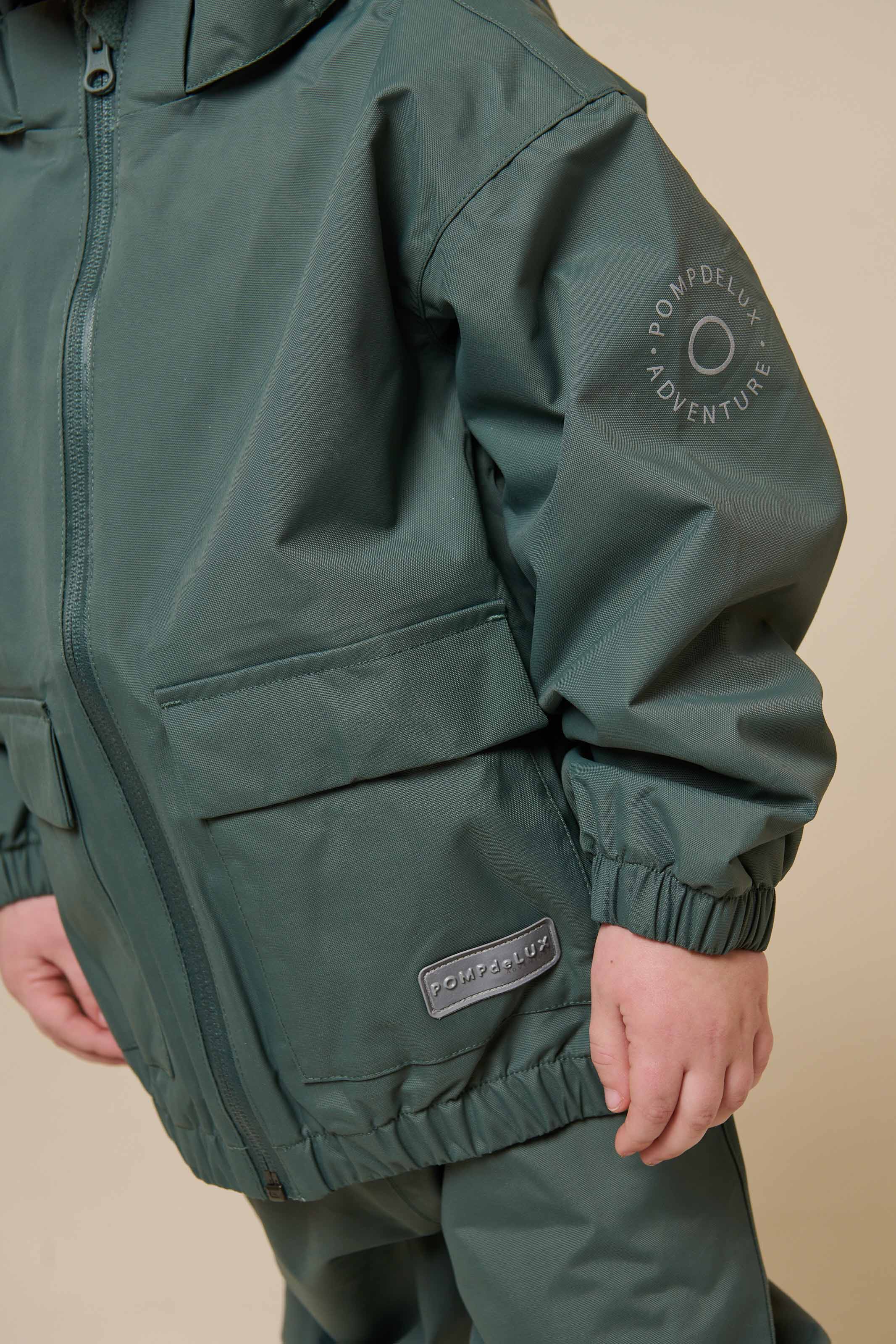 Shell Jacke mit Path-Tasche - Kids - Dusty Dark Green | 100501 Luke - Image 4