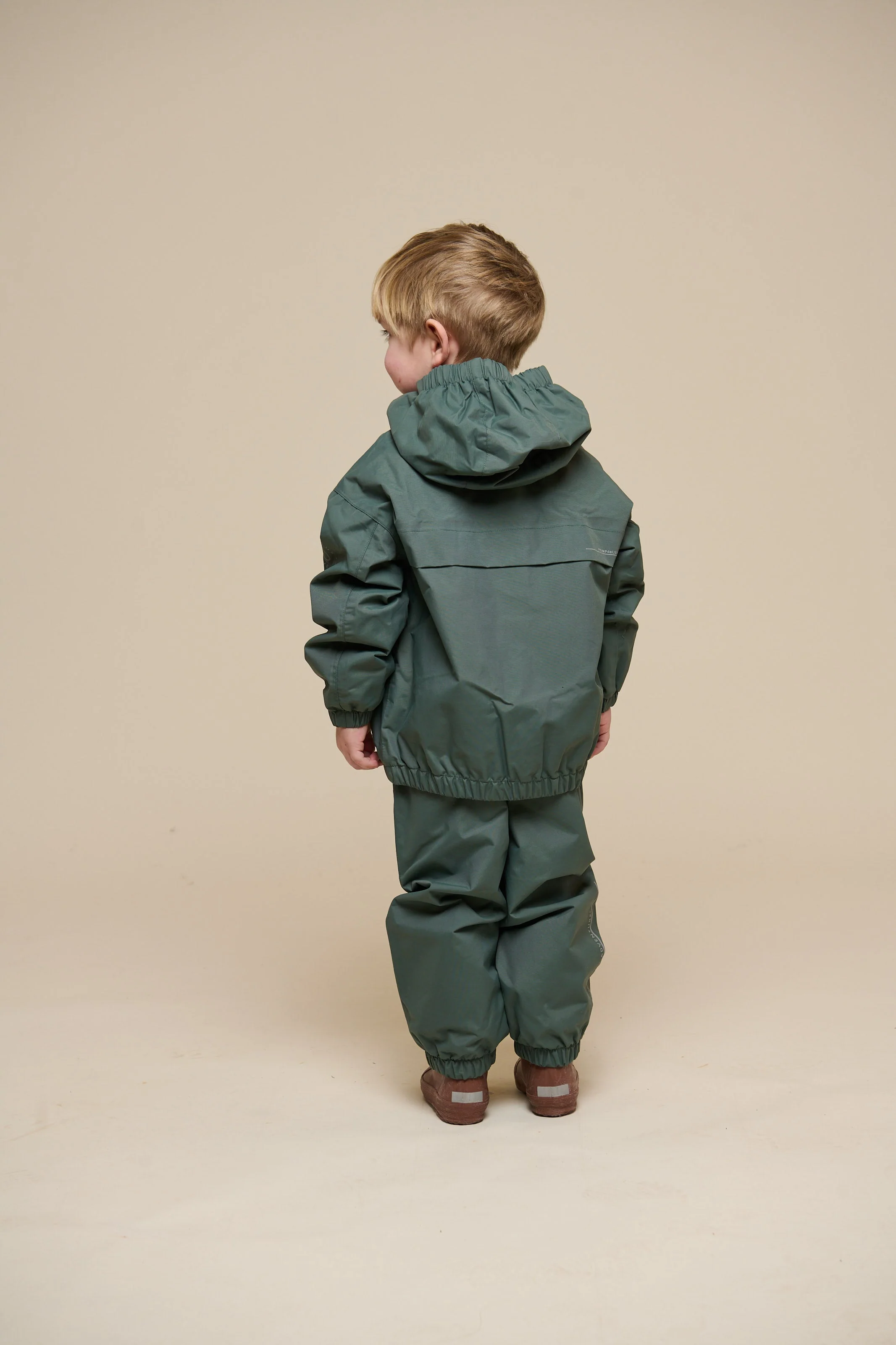 Shell Jacke mit Path-Tasche - Kids - Dusty Dark Green | 100501 Luke - Image 5