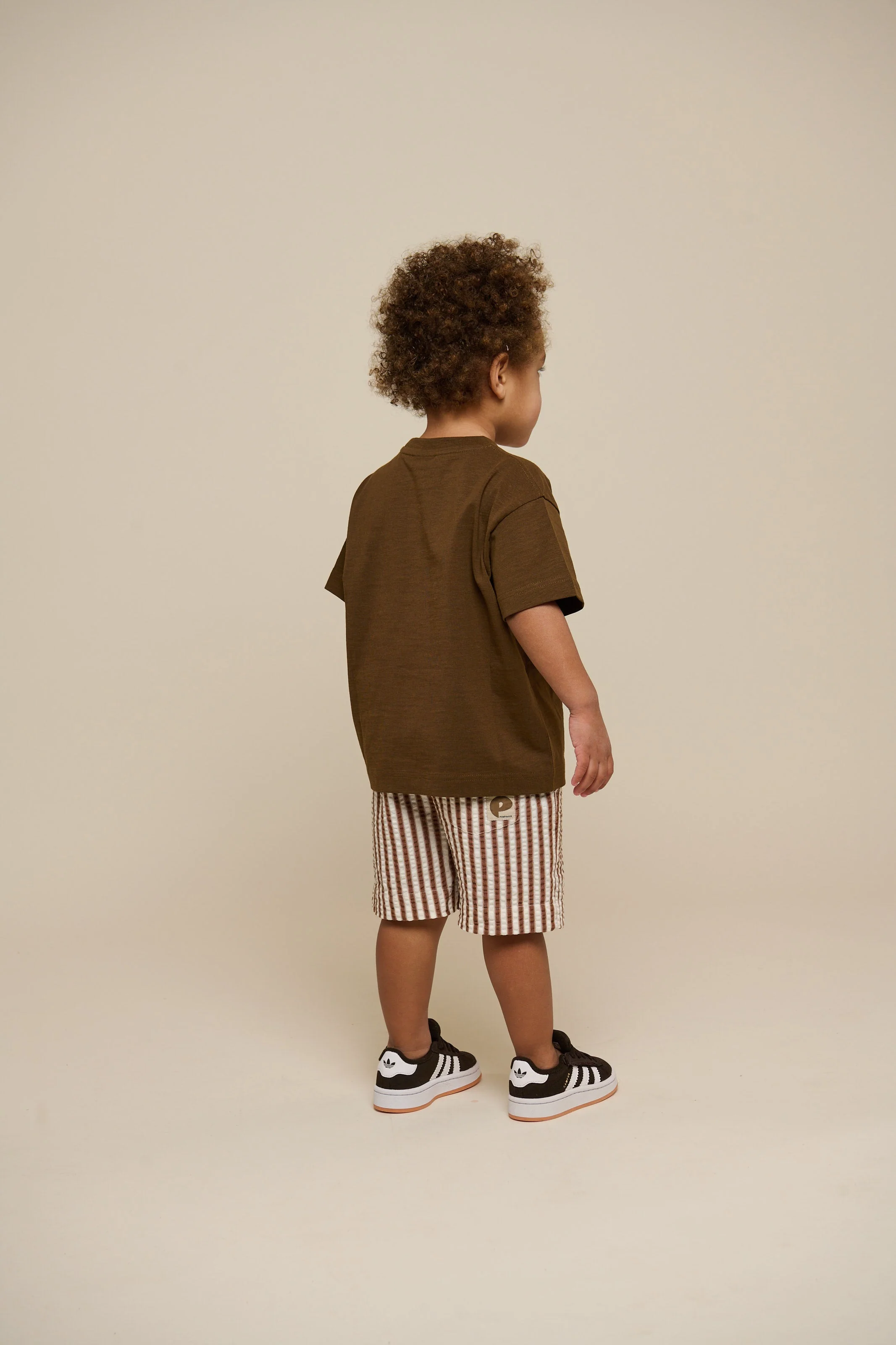 Slub-Jersey Stickerei T-Shirt - Kids - Dark Brown | 101157 Villum - Image 5