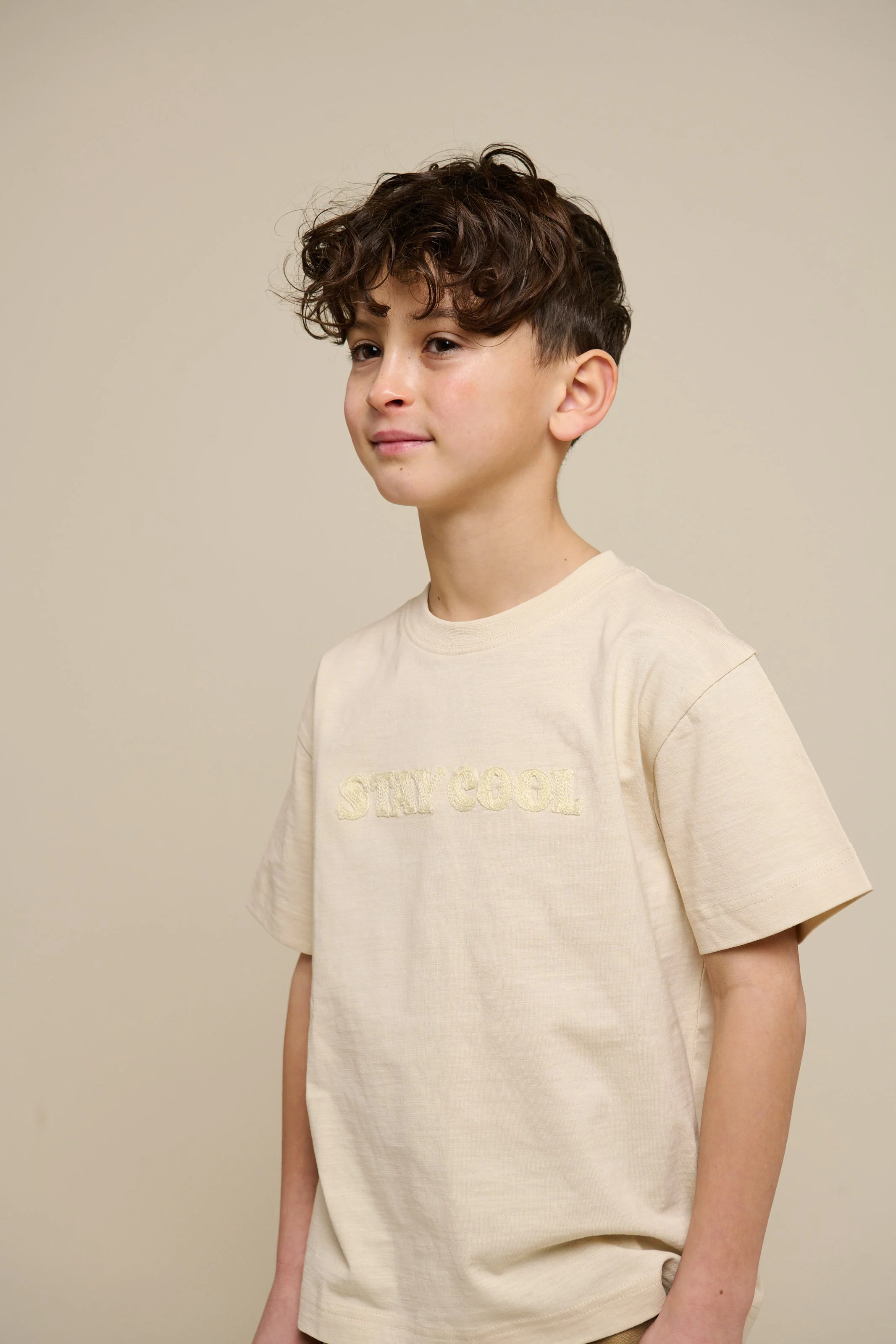 Slub-Jersey Stickerei T-Shirt - Tween - Off White | 101160 Villum - Image 4
