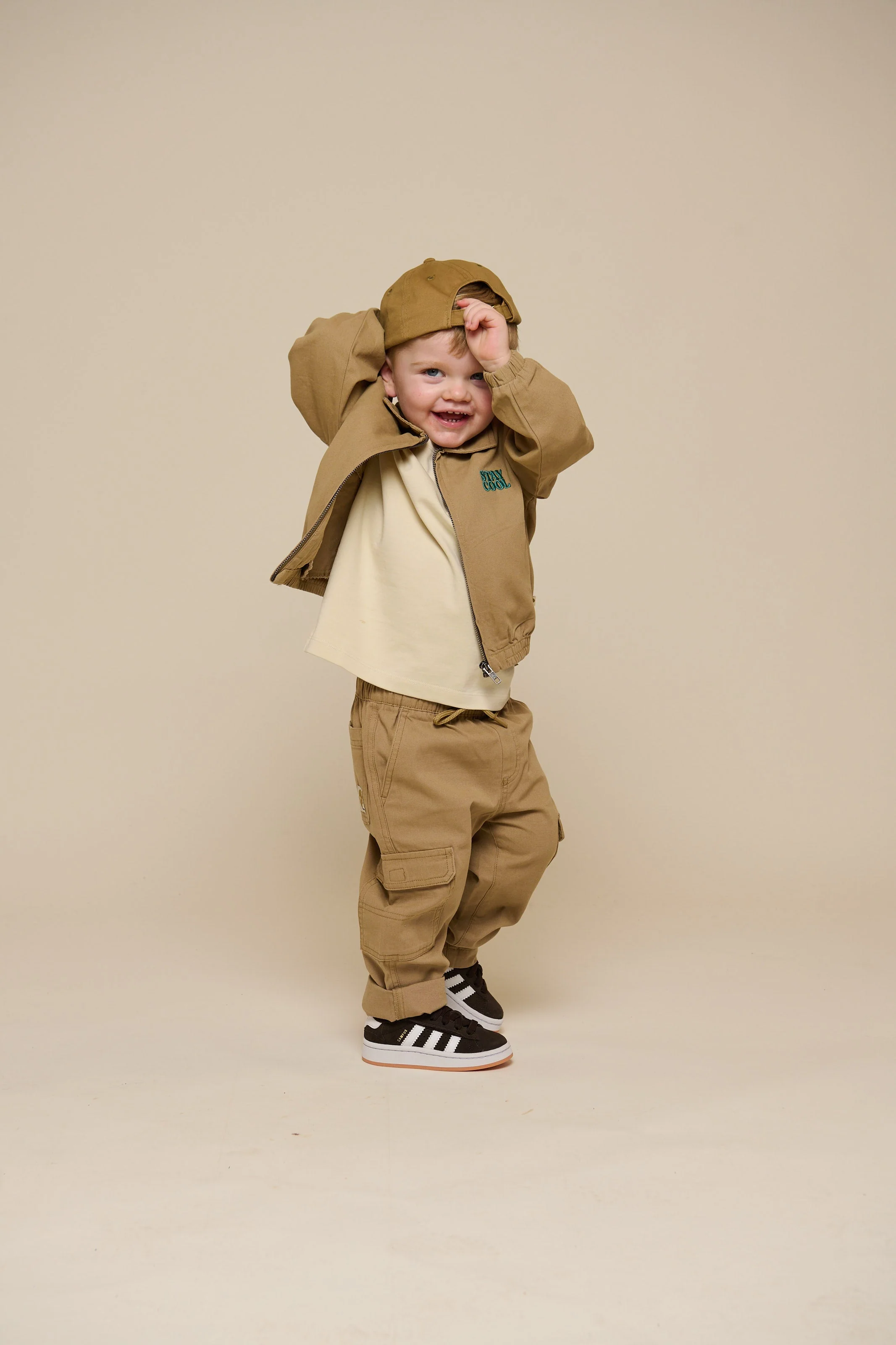 Stay Cool Canvas Cap - Kids - Khaki | 101399 Owen - Image 4