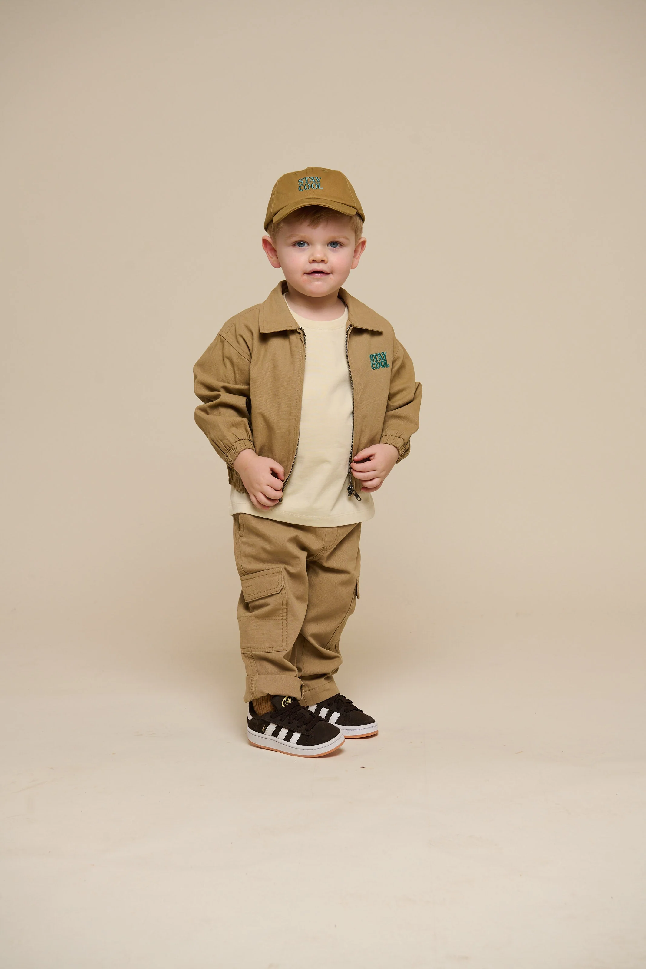 Stay Cool Canvas Cap - Kids - Khaki | 101399 Owen - Image 5