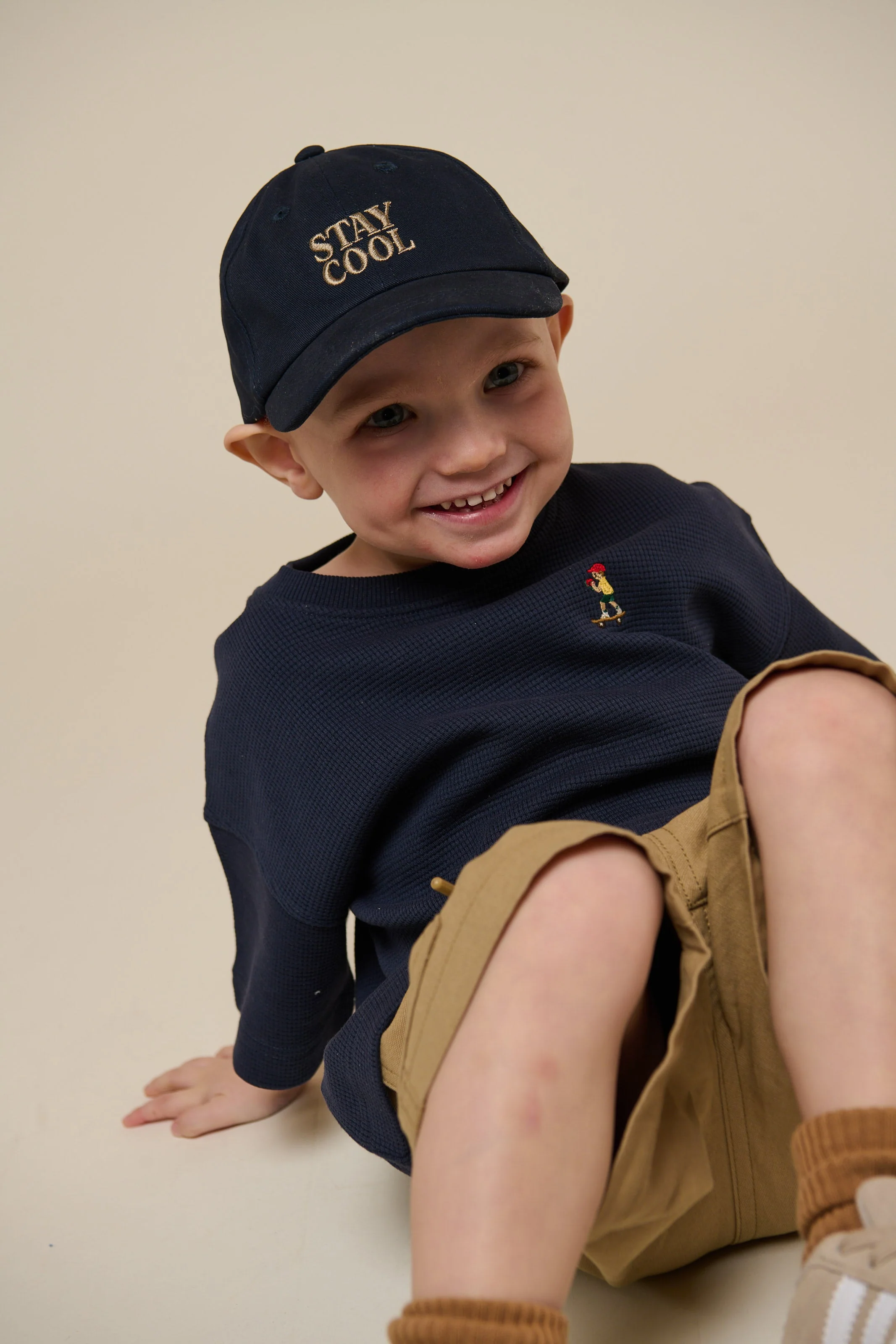 Stay Cool Canvas Cap - Kids - Navy | 101401 Owen - Image 4
