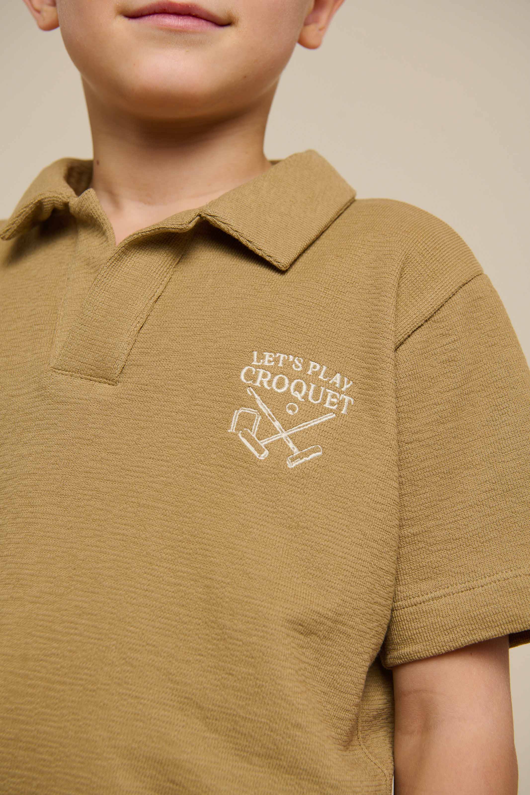 Strukturiertes Jersey-Poloshirt - Tween - Khaki | 101218 Sonny - Image 5