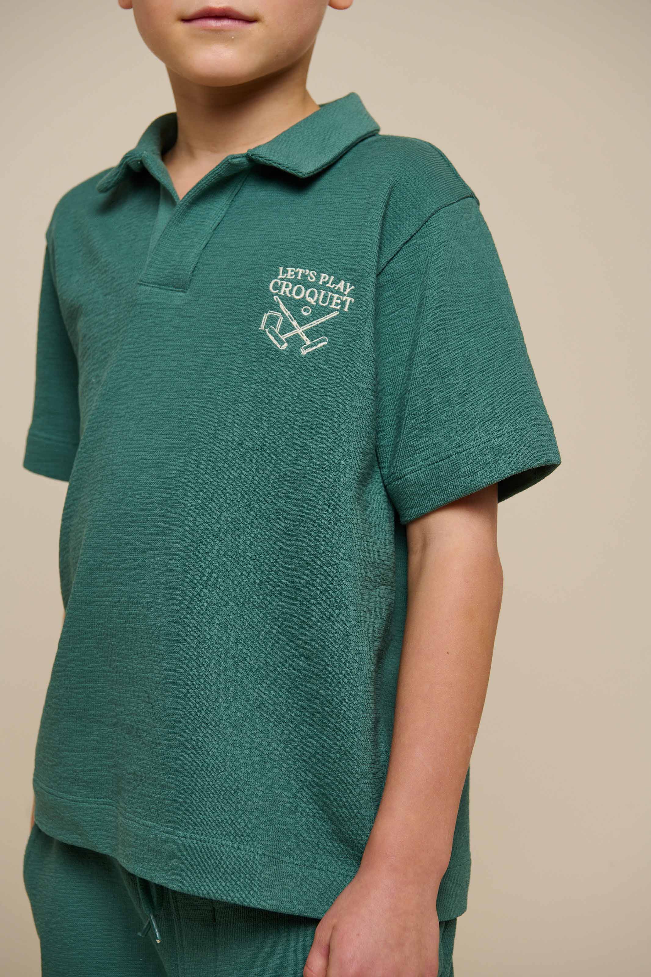 Strukturiertes Jersey-Poloshirt - Tween - Tropical Green | 101216 Sonny - Image 5