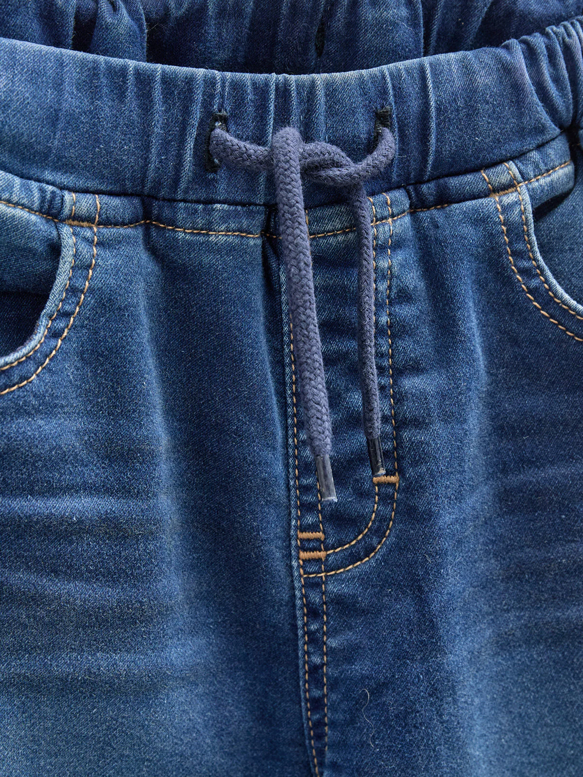 Sweat-Denim Pull-on Jeans - All - Blue Denim | 100656 Ancher - Image 5
