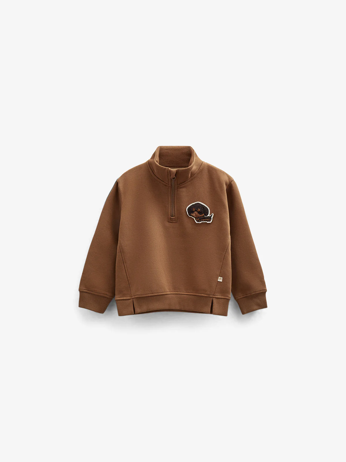 Sweatshirt mit halbem Reißverschluss - Kids - Coffee | 100808 Tristan