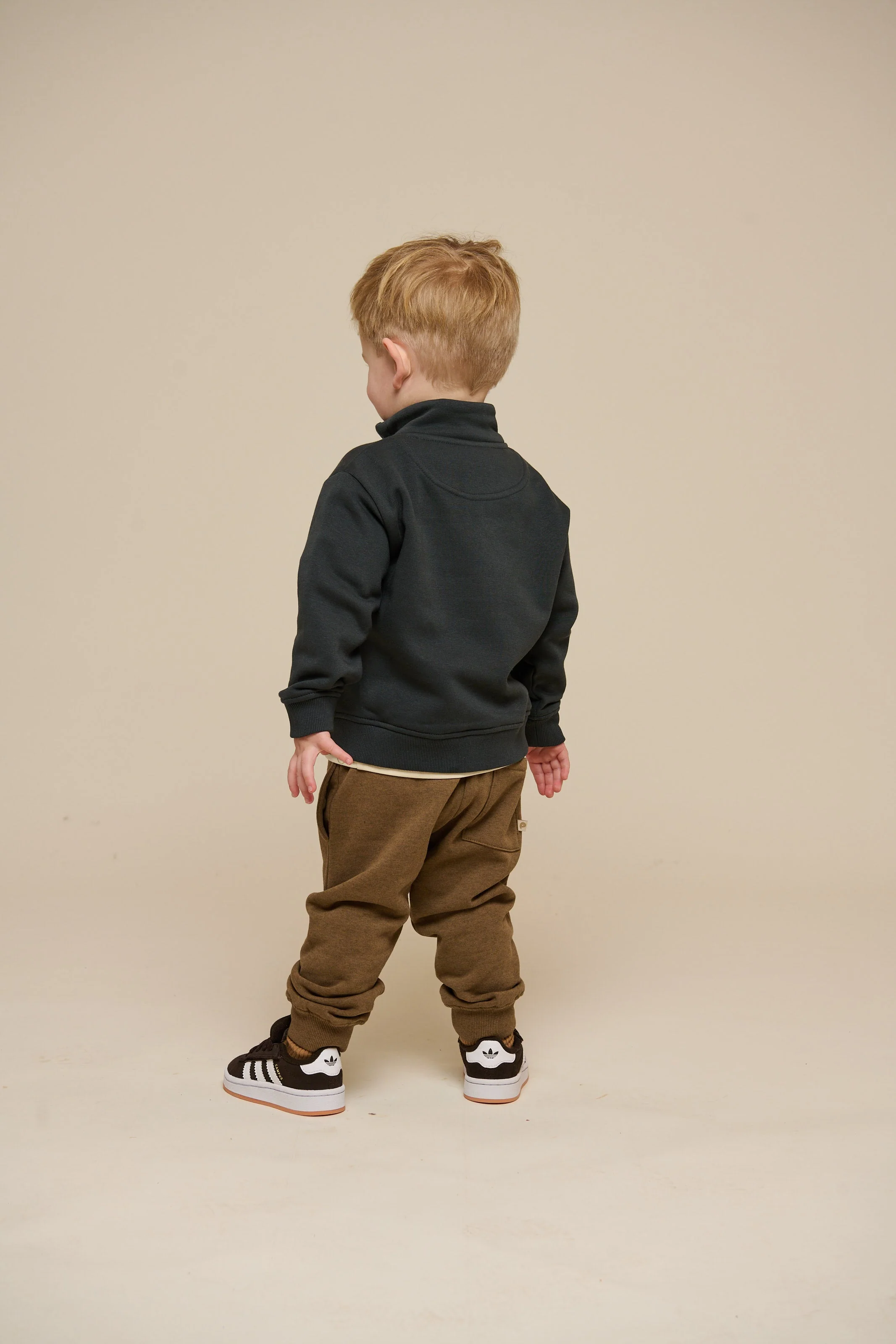 Sweatshirt mit halbem Reißverschluss - Kids - Forest Green | 100810 Tristan - Image 5