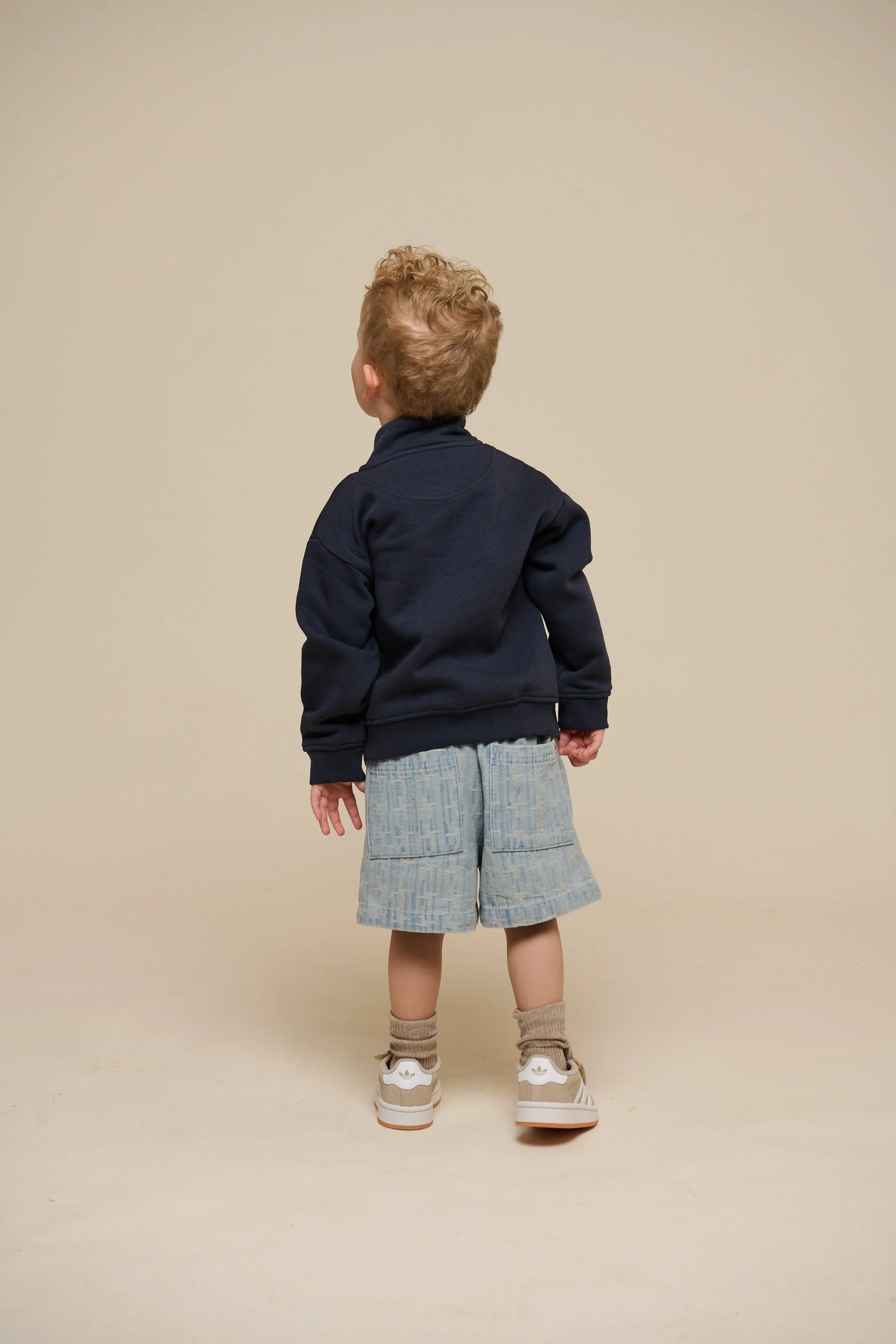 Sweatshirt mit halbem Reißverschluss - Kids - Navy | 100806 Tristan - Image 5