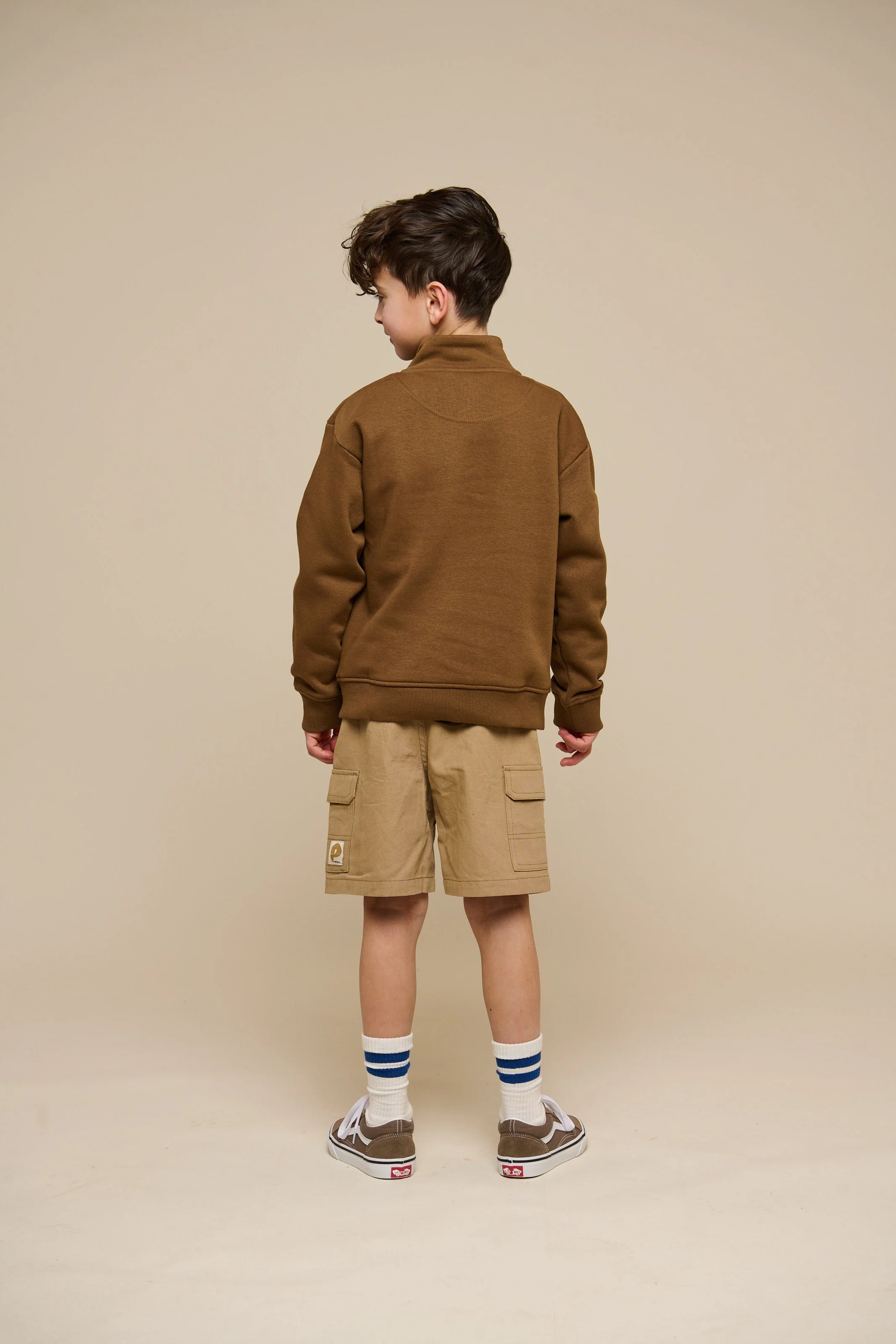 Sweatshirt mit halbem Reißverschluss - Tween - Coffee | 100809 Tristan - Image 5