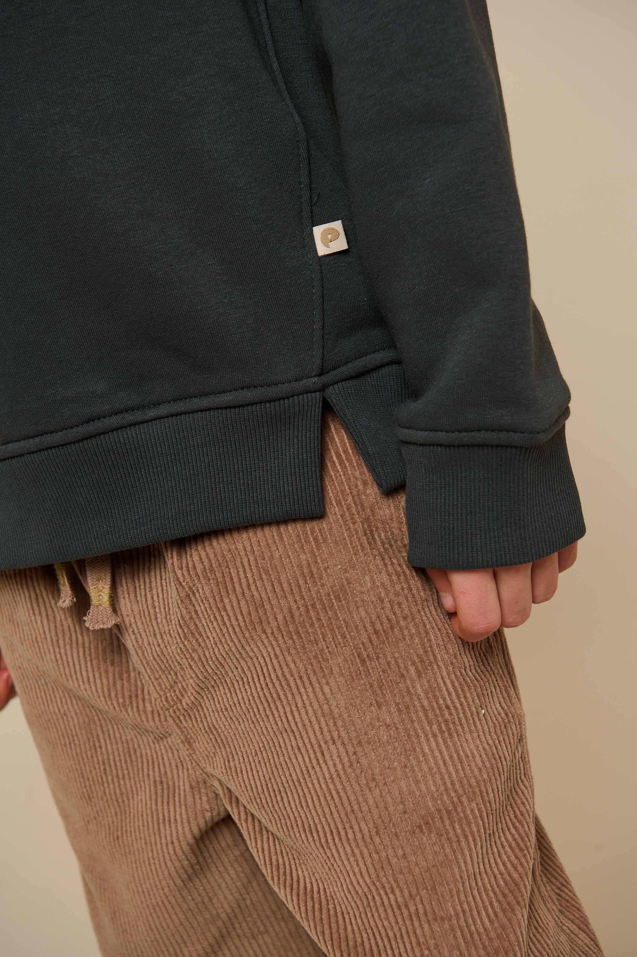 Sweatshirt mit halbem Reißverschluss - Tween - Forest Green | 100811 Tristan - Image 4