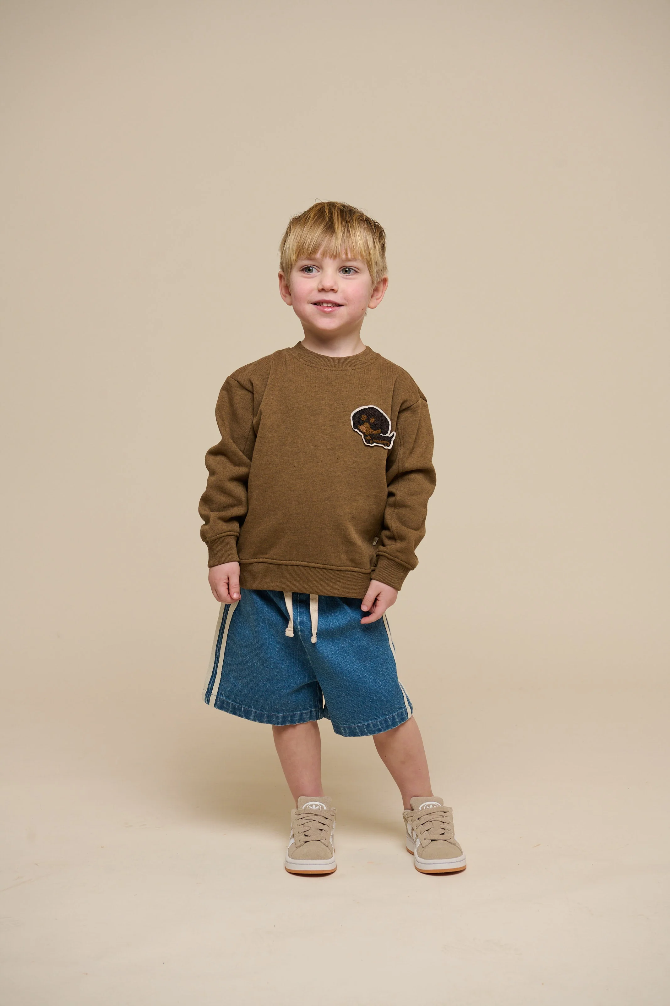 Sweatshirt mit Rundhalsausschnitt - Kids - Coffe Melange | 100890 Justin - Image 2