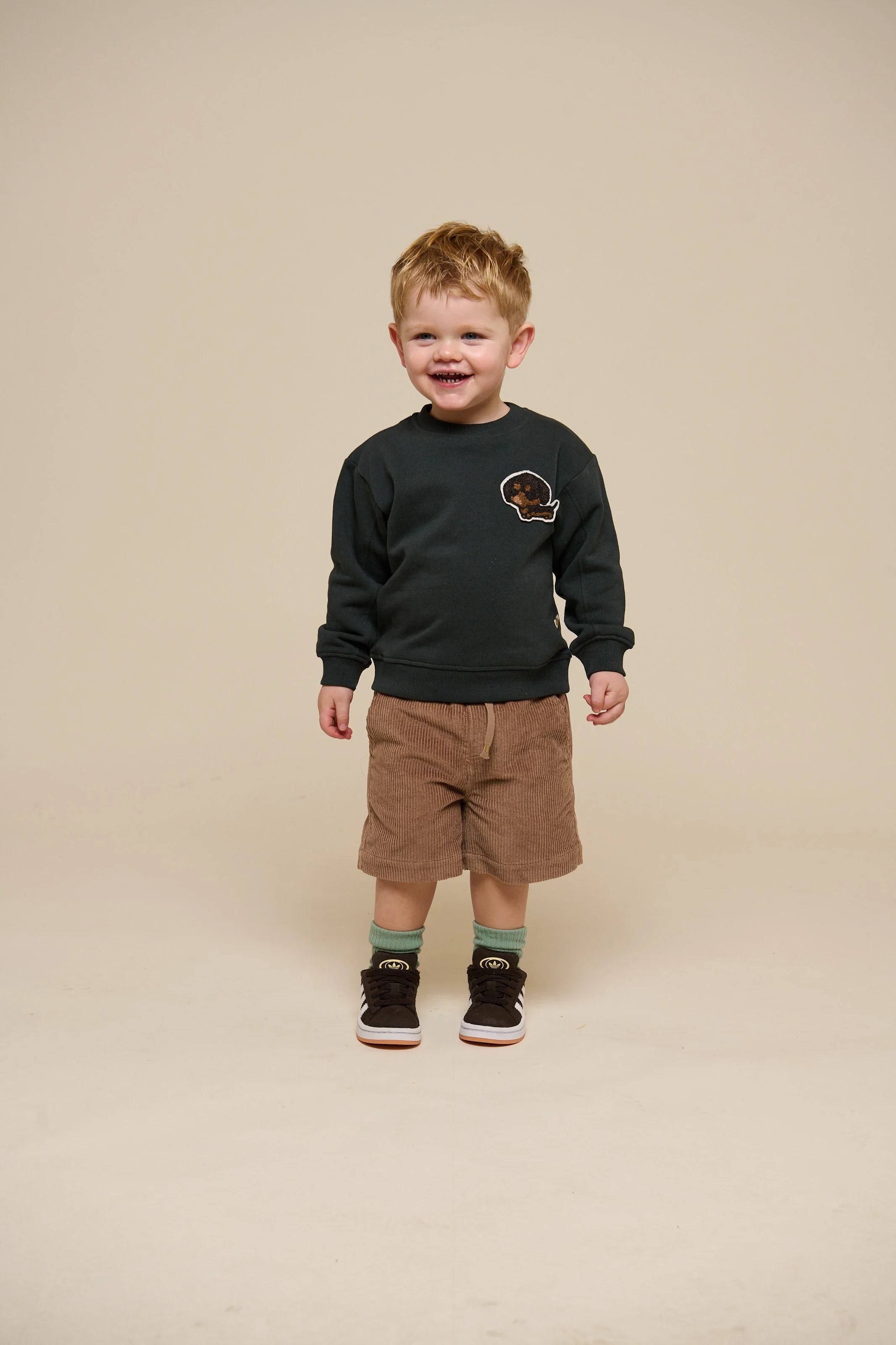 Sweatshirt mit Rundhalsausschnitt - Kids - Forest Green Melange | 100892 Justin - Image 2