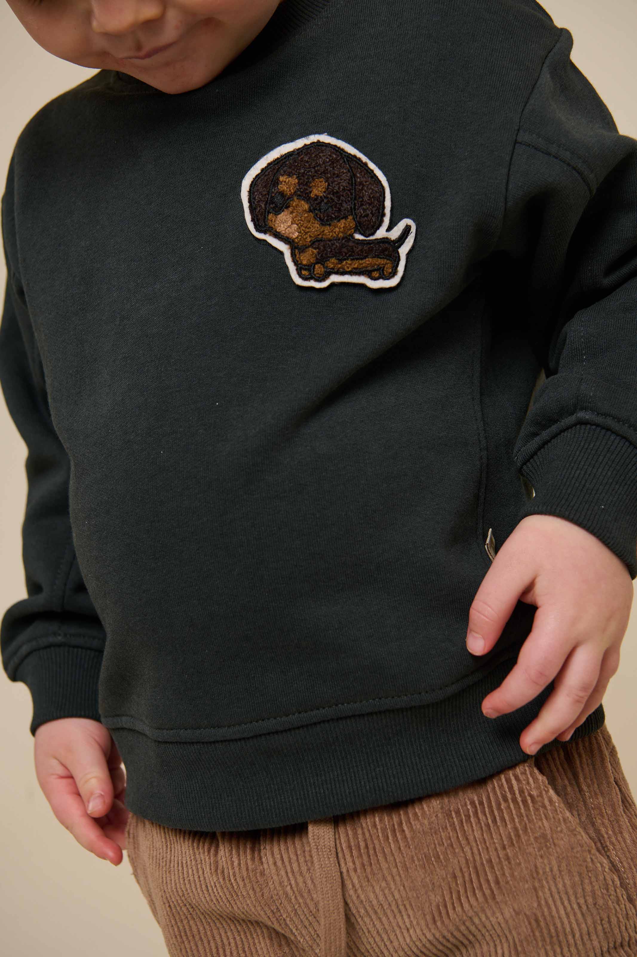 Sweatshirt mit Rundhalsausschnitt - Kids - Forest Green Melange | 100892 Justin - Image 4