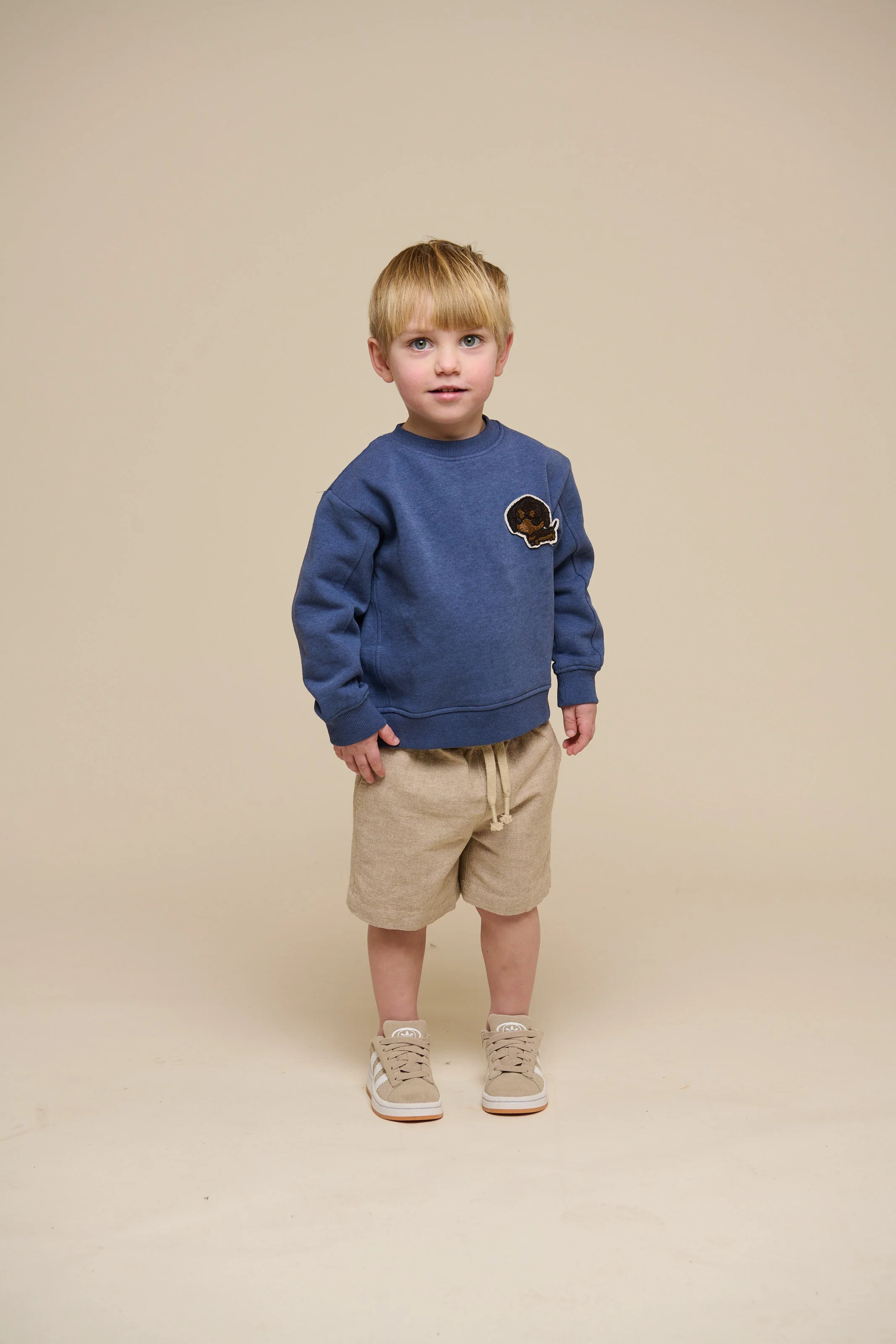 Sweatshirt mit Rundhalsausschnitt - Kids - Indigo Blue Melange | 100888 Justin - Image 2