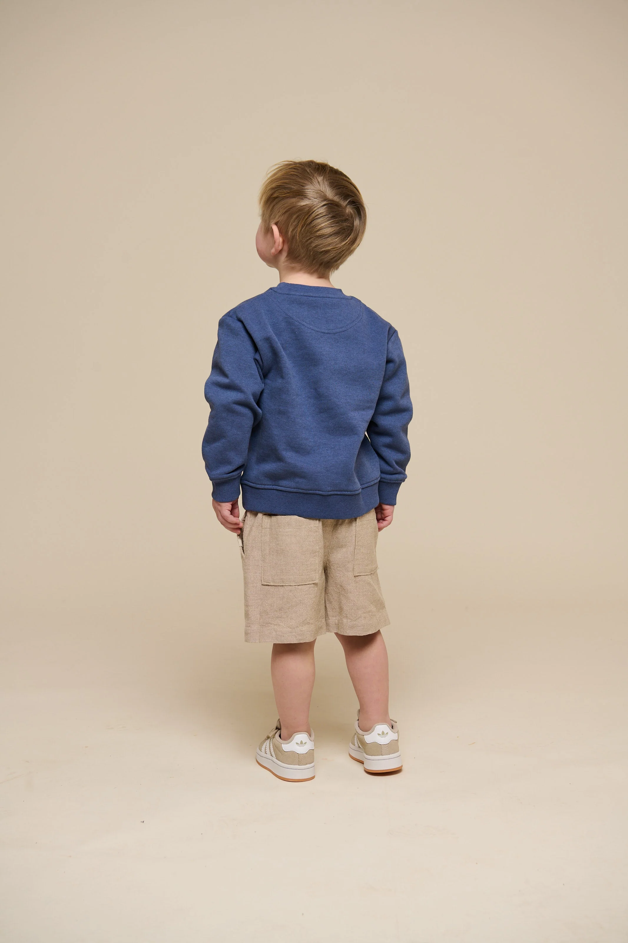 Sweatshirt mit Rundhalsausschnitt - Kids - Indigo Blue Melange | 100888 Justin - Image 5