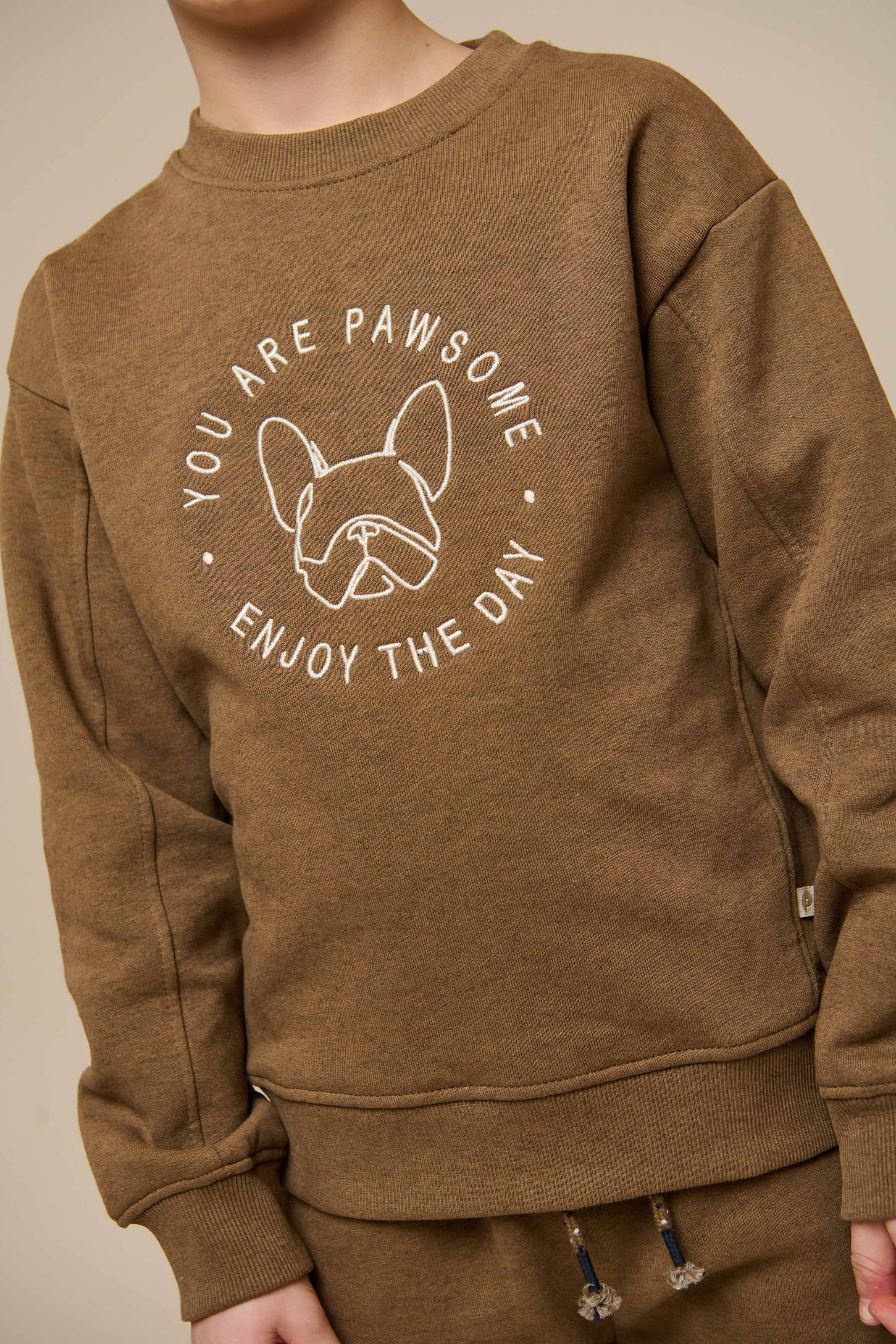 Sweatshirt mit Rundhalsausschnitt - Tween - Coffe Melange | 100891 Justin - Image 4