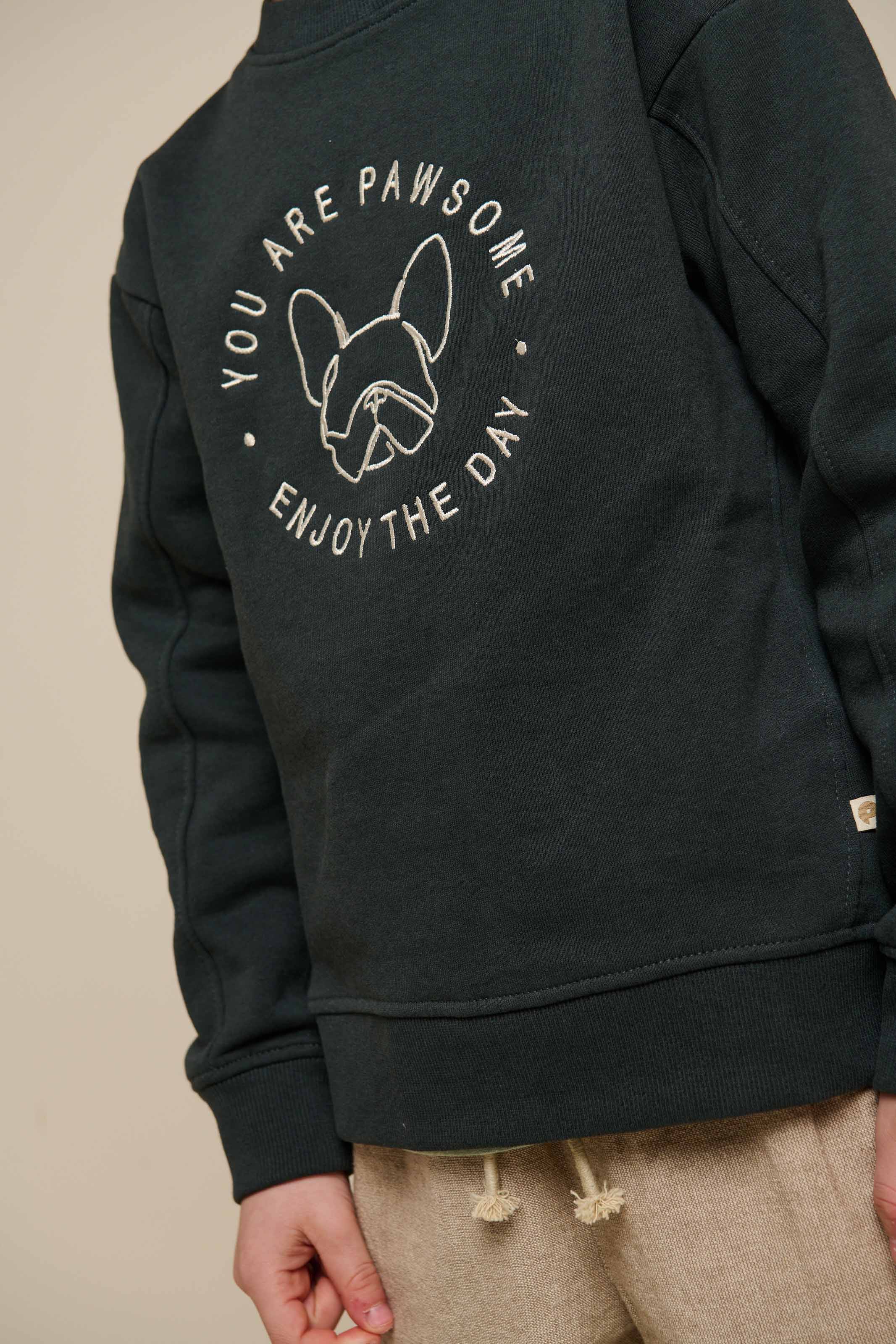Sweatshirt mit Rundhalsausschnitt - Tween - Forest Green Melange | 100893 Justin - Image 4