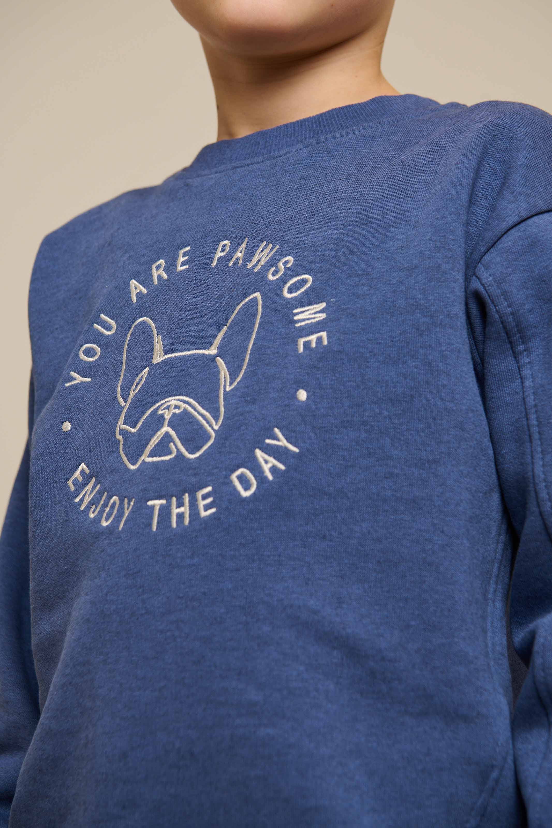 Sweatshirt mit Rundhalsausschnitt - Tween - Indigo Blue Melange | 100889 Justin - Image 4