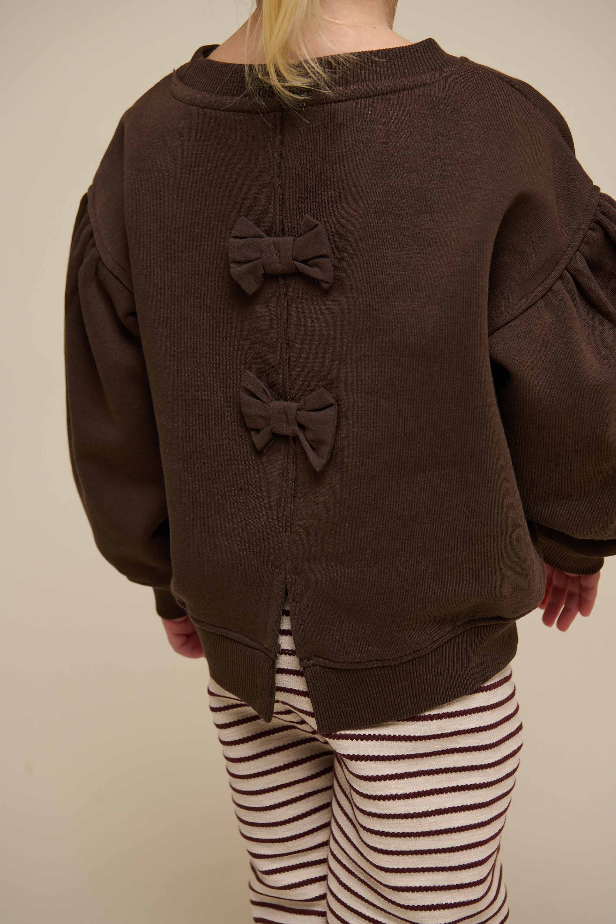 Sweatshirt mit Schleifendetail - Kids - Chocolate | 100814 Ruth - Image 5