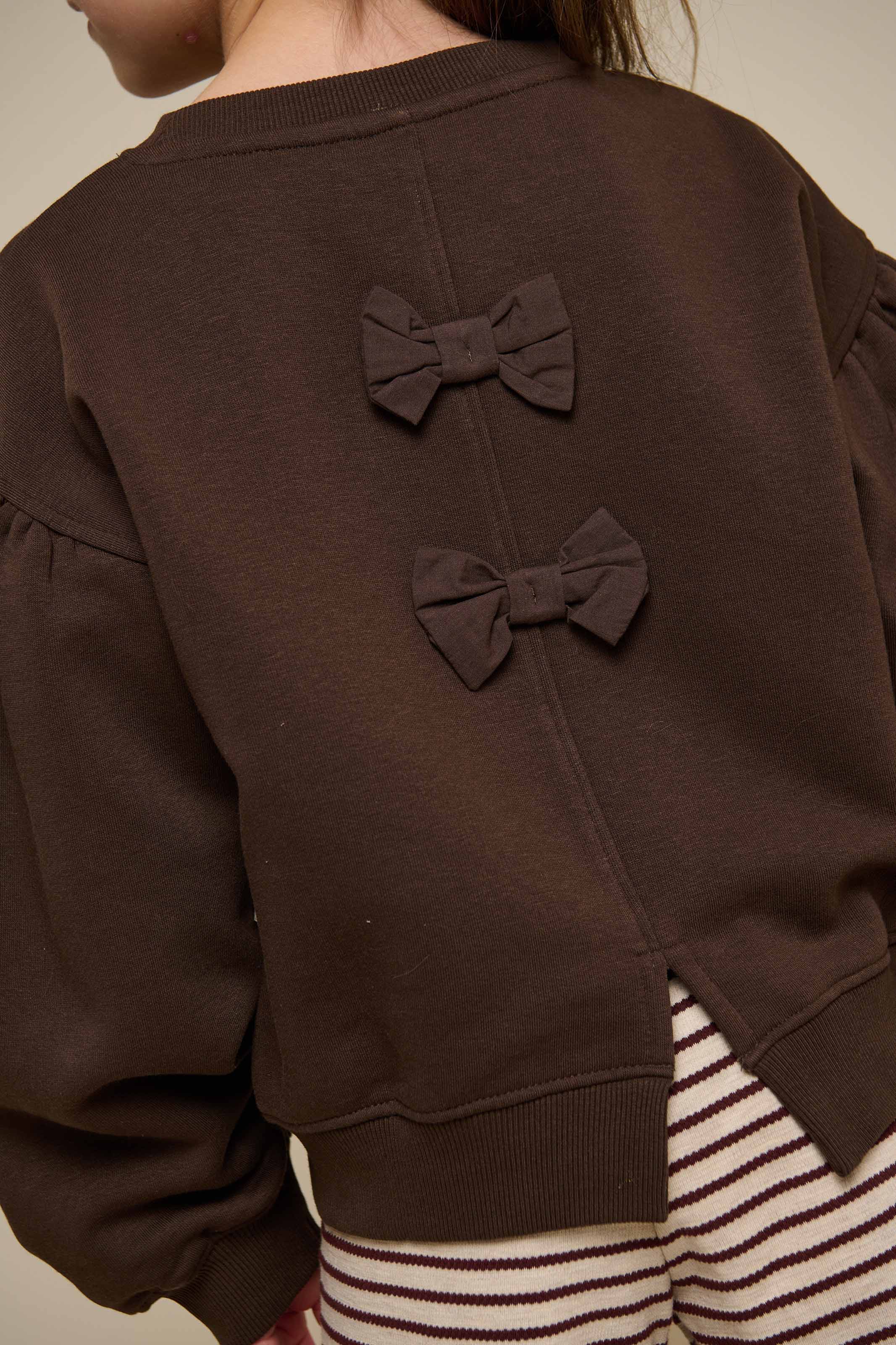 Sweatshirt mit Schleifendetail - Tween - Chocolate | 100815 Ruth - Image 4