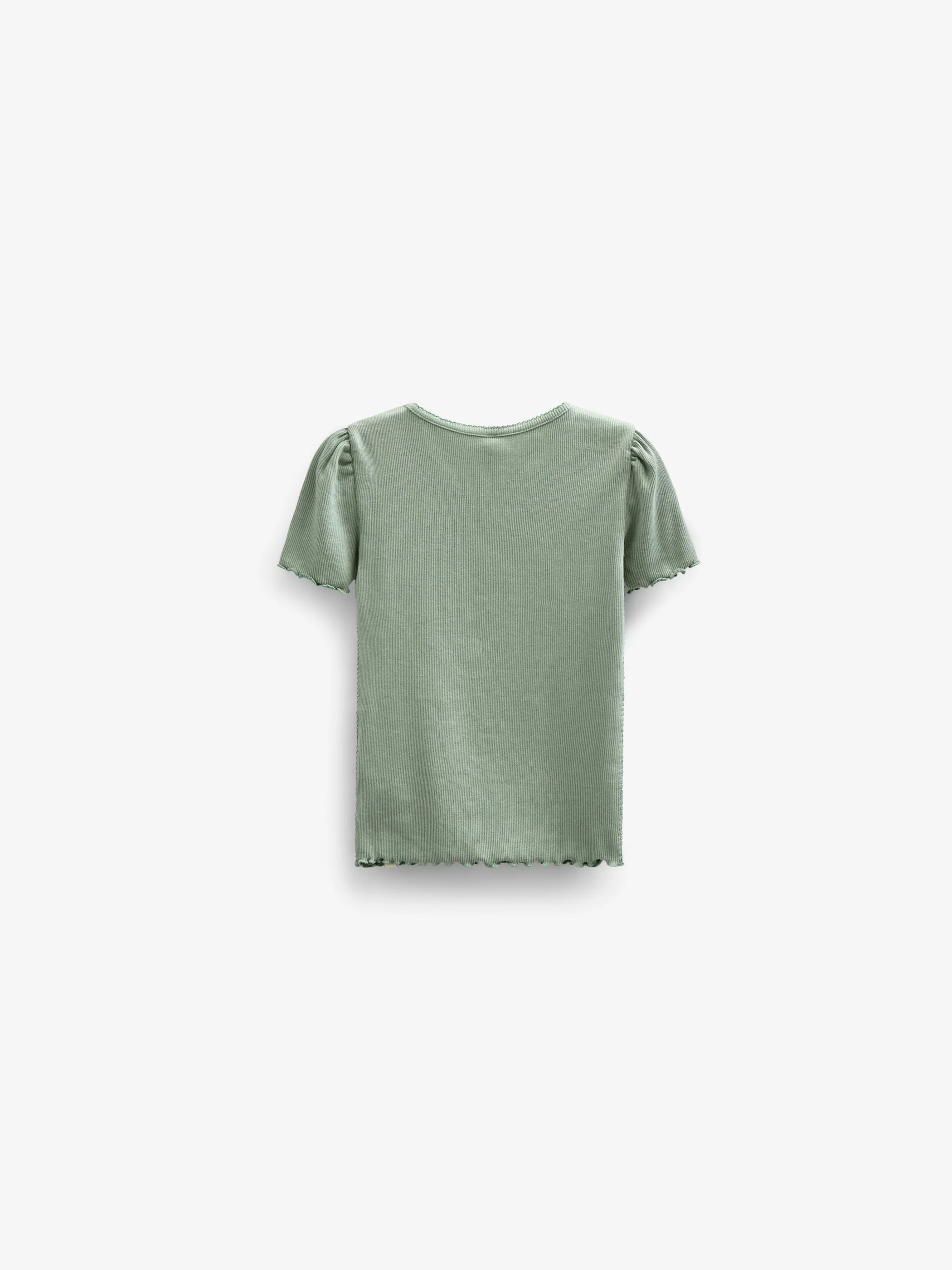 T-Shirt aus Modalripp - Tween - Dusty Green | 101303 Lottie - Image 3