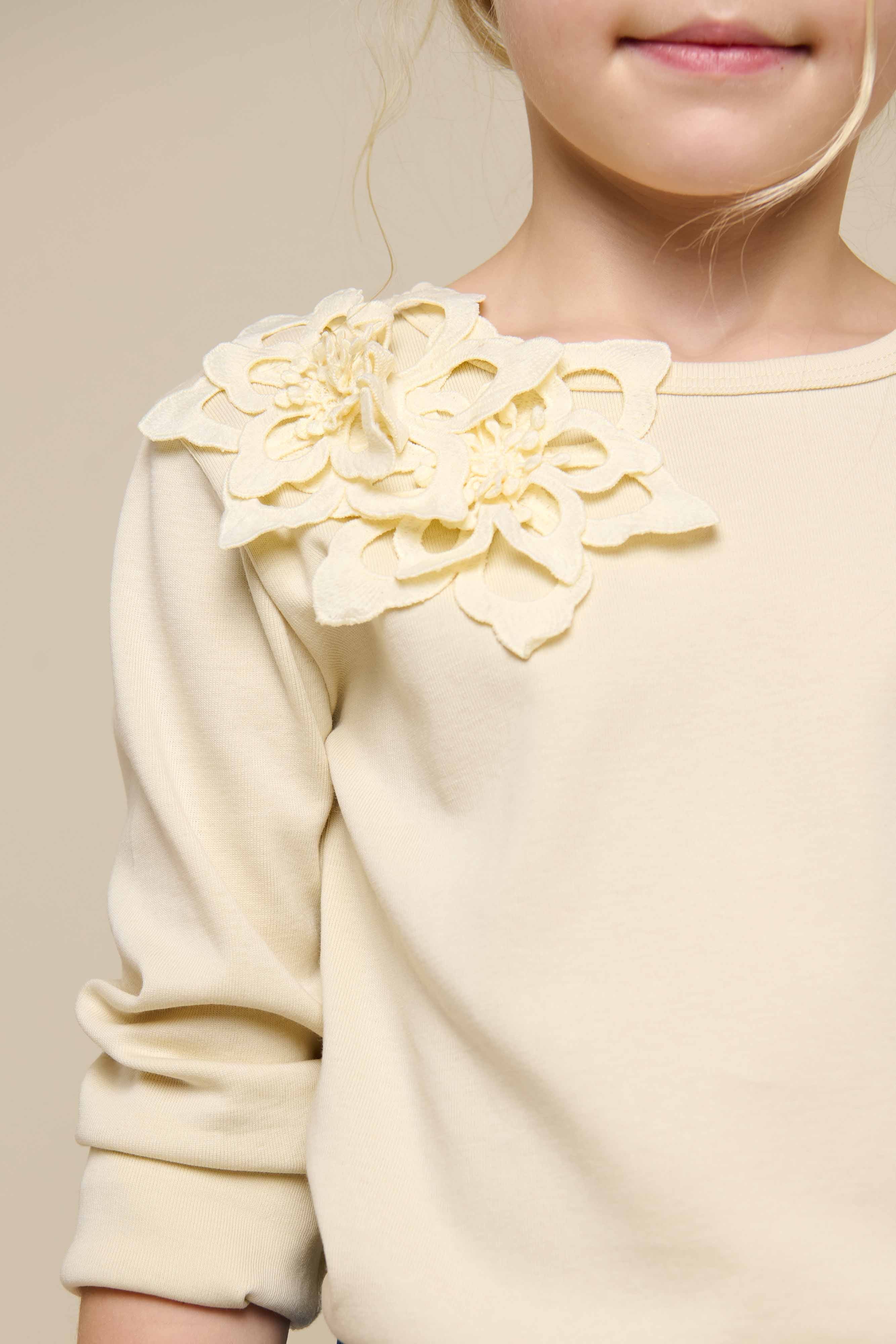 T-Shirt mit Blumenapplikation - Tween - Offwhite | 101232 Sarah - Image 5