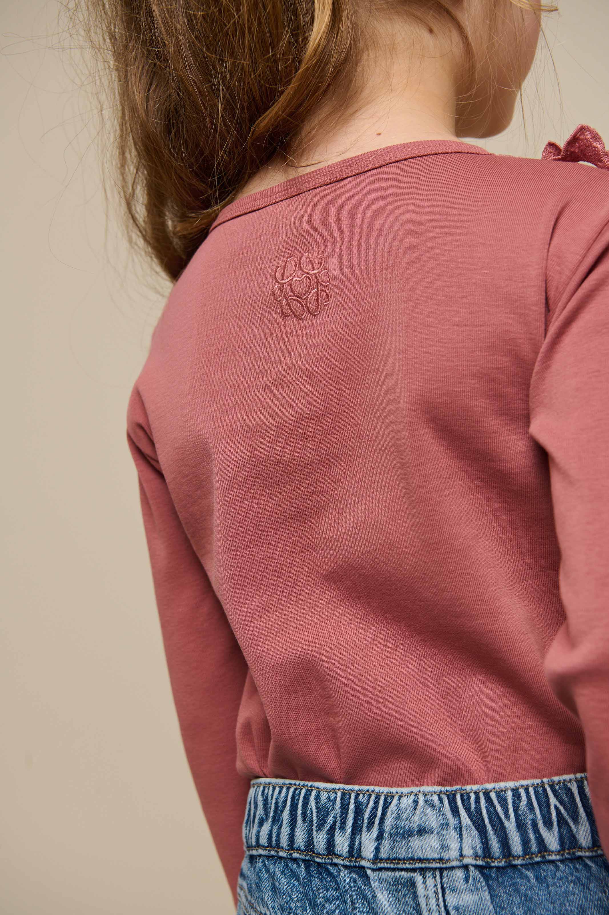 T-Shirt mit Blumenapplikation - Tween - Old Rose | 101234 Sarah - Image 6