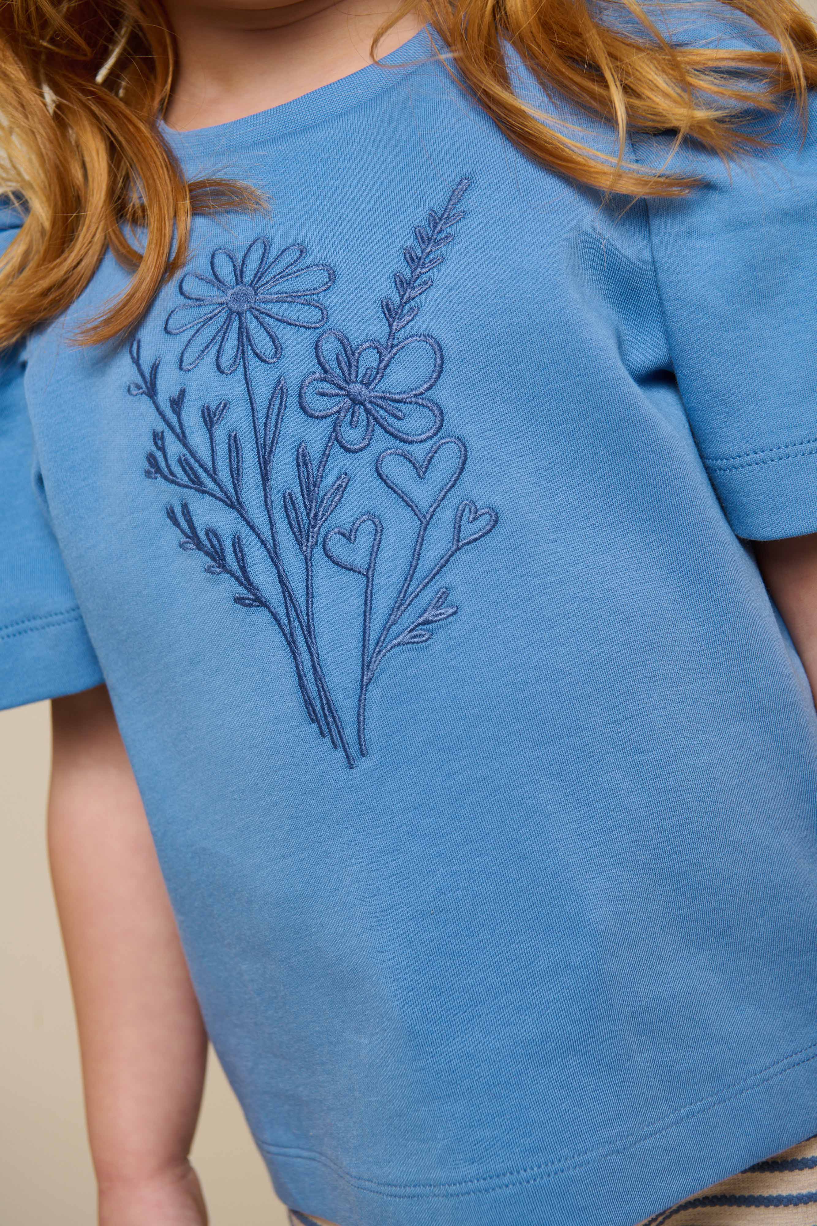 T-Shirt mit Stickerei - Kids - Dusty Blue | 101237 Amanda - Image 5